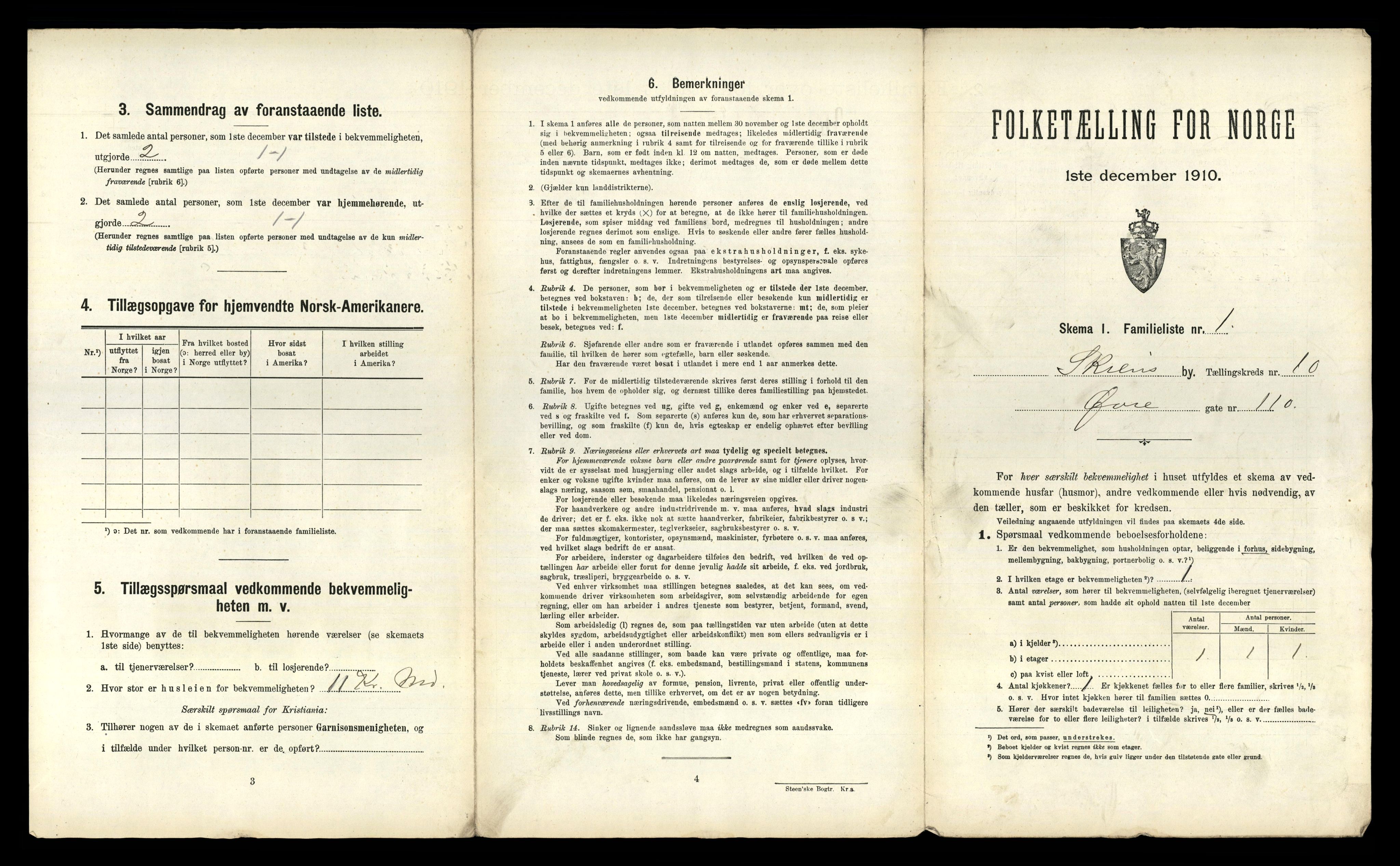 RA, 1910 census for Skien, 1910, p. 5894