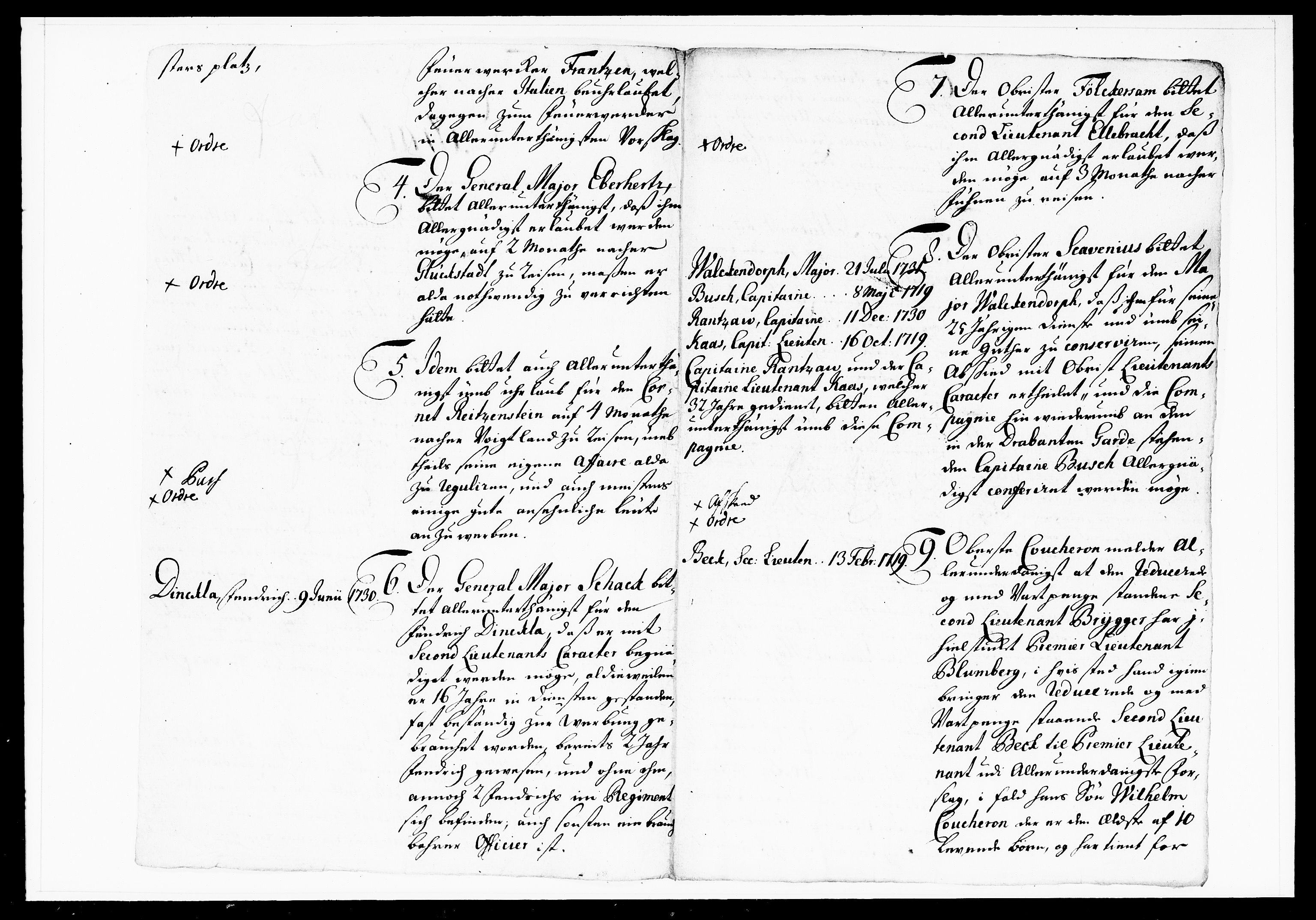 Krigskollegiet, Krigskancelliet, DRA/A-0006/-/1103-1107: Refererede sager, 1732, p. 171