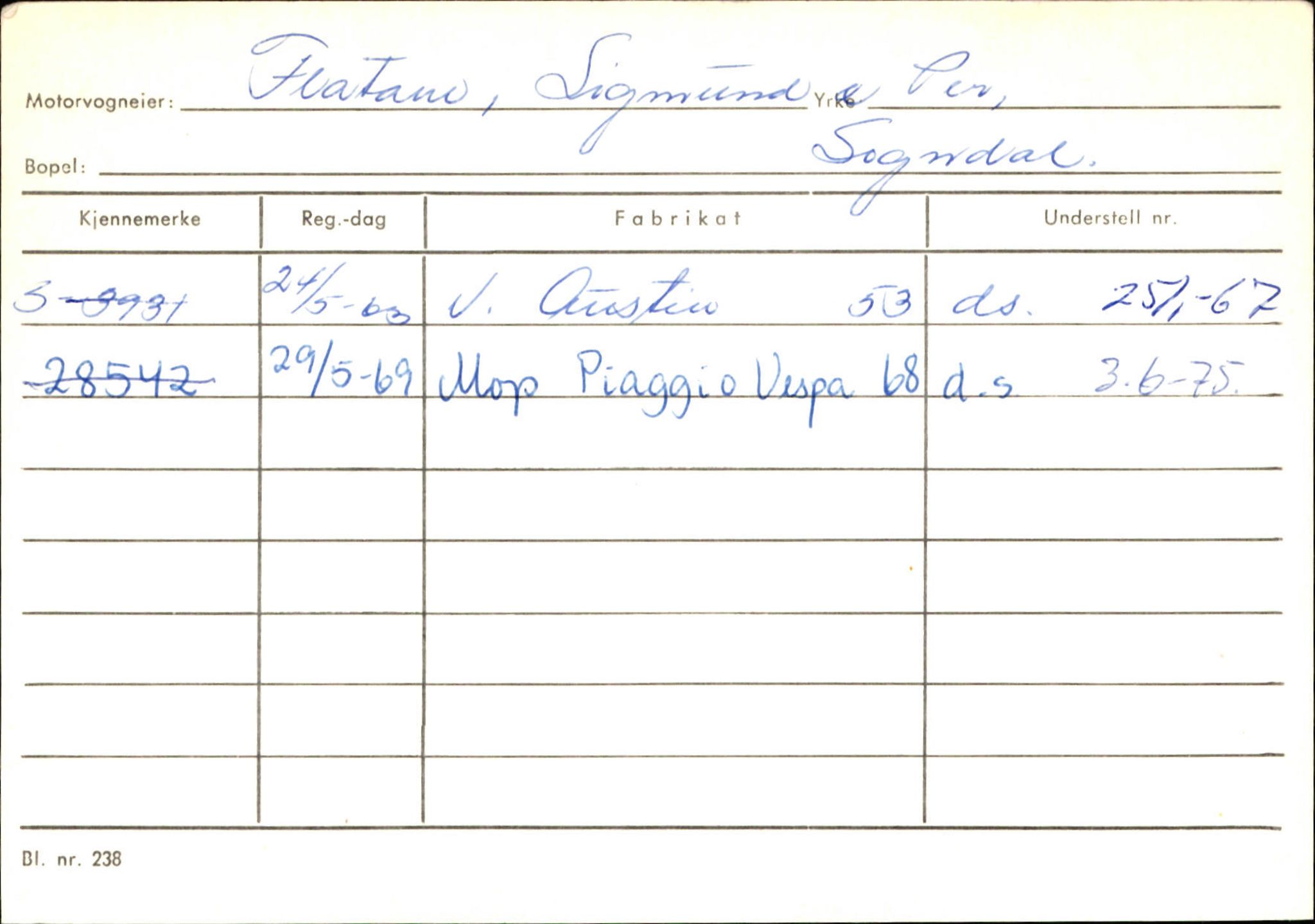 Statens vegvesen, Sogn og Fjordane vegkontor, AV/SAB-A-5301/4/F/L0124: Eigarregister Sogndal A-U, 1945-1975, p. 538