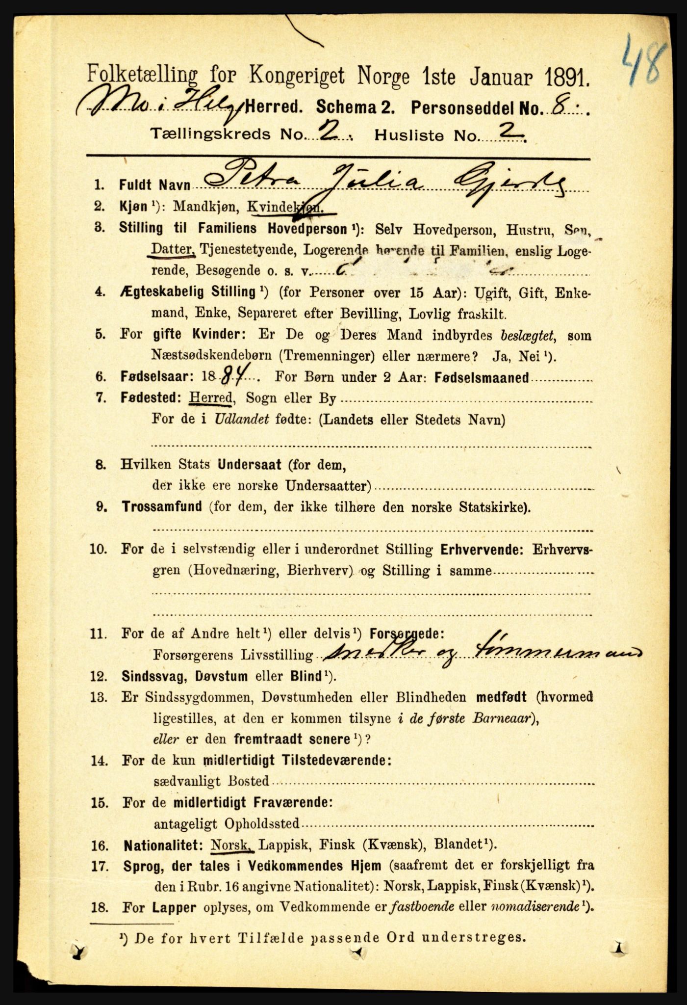 RA, 1891 census for 1833 Mo, 1891, p. 545