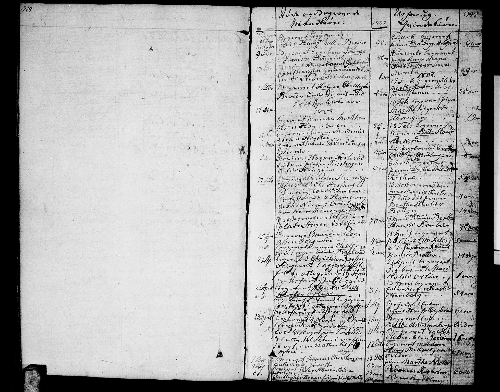 Aurskog prestekontor Kirkebøker, SAO/A-10304a/F/Fa/L0004: Parish register (official) no. I 4, 1807-1814, p. 334-335