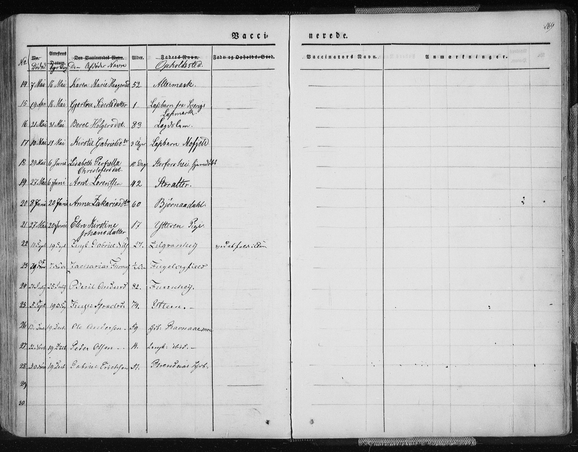 Ministerialprotokoller, klokkerbøker og fødselsregistre - Nordland, AV/SAT-A-1459/827/L0390: Parish register (official) no. 827A02, 1826-1841, p. 269