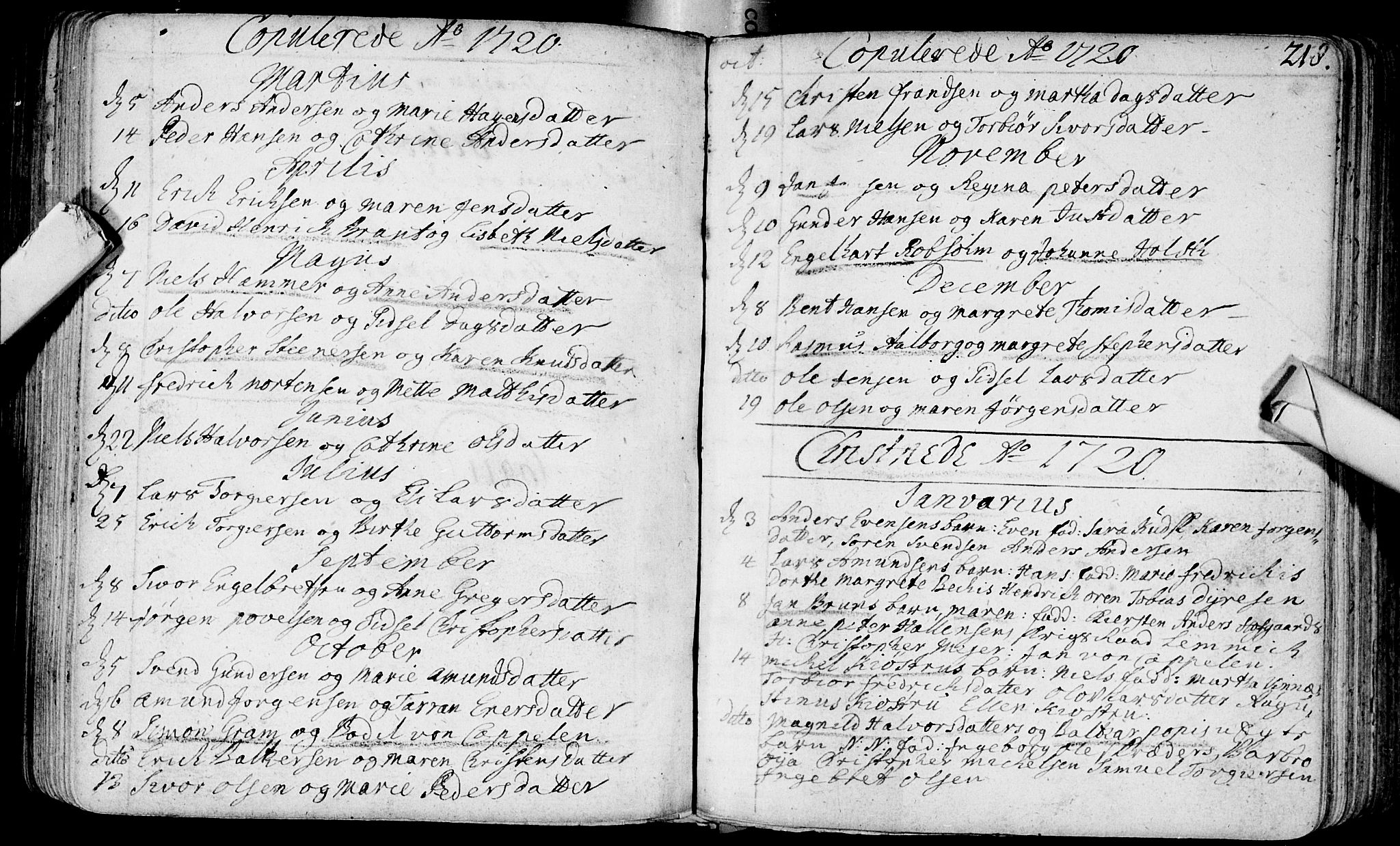 Bragernes kirkebøker, SAKO/A-6/F/Fa/L0003: Parish register (official) no. I 3, 1706-1734, p. 218