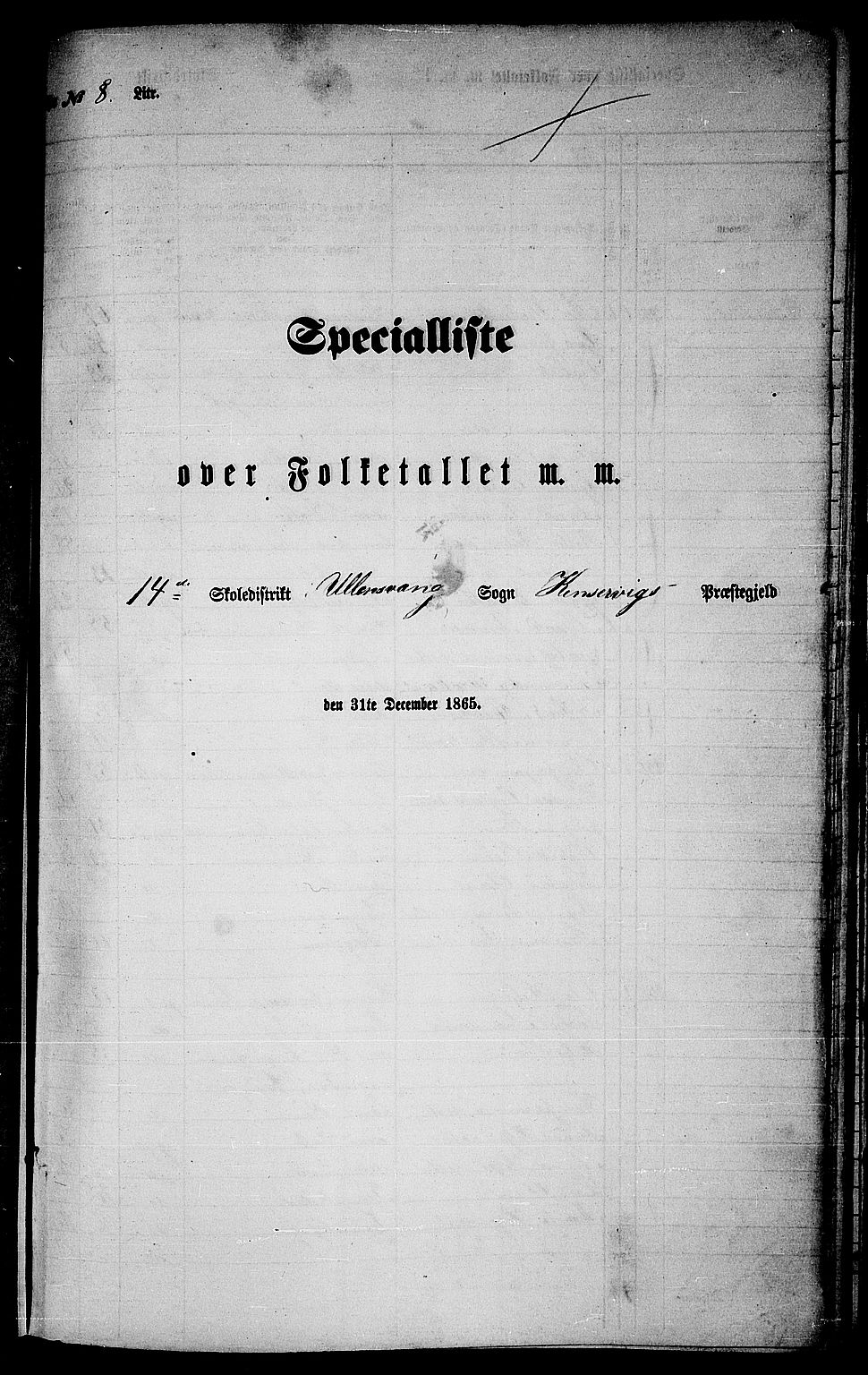 RA, 1865 census for Kinsarvik, 1865, p. 97