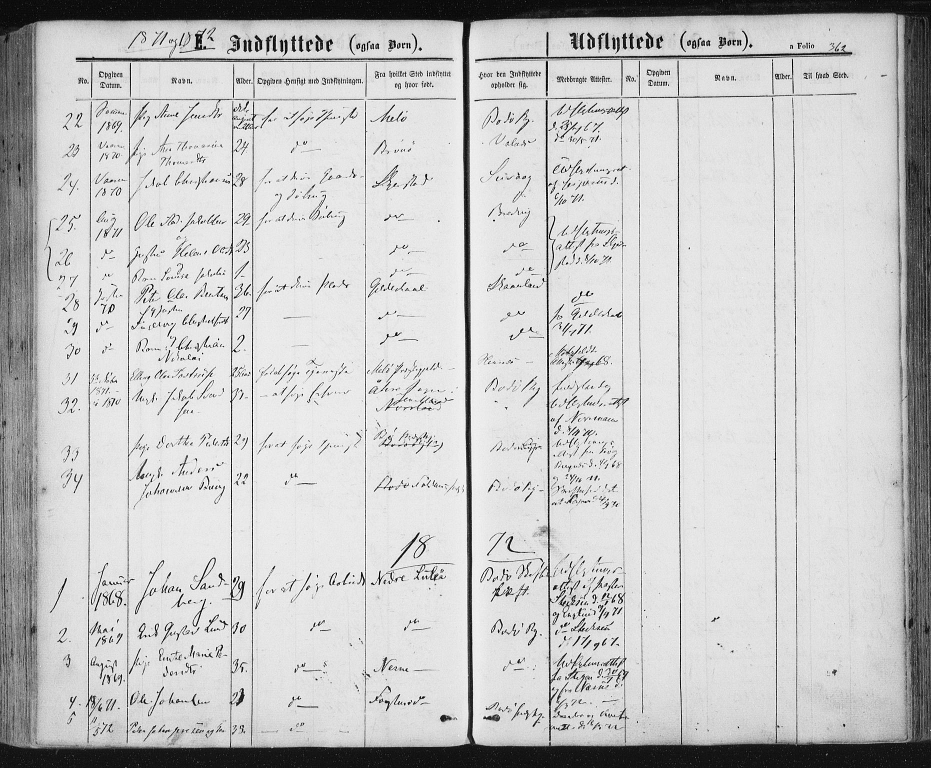 Ministerialprotokoller, klokkerbøker og fødselsregistre - Nordland, SAT/A-1459/801/L0008: Parish register (official) no. 801A08, 1864-1875, p. 362