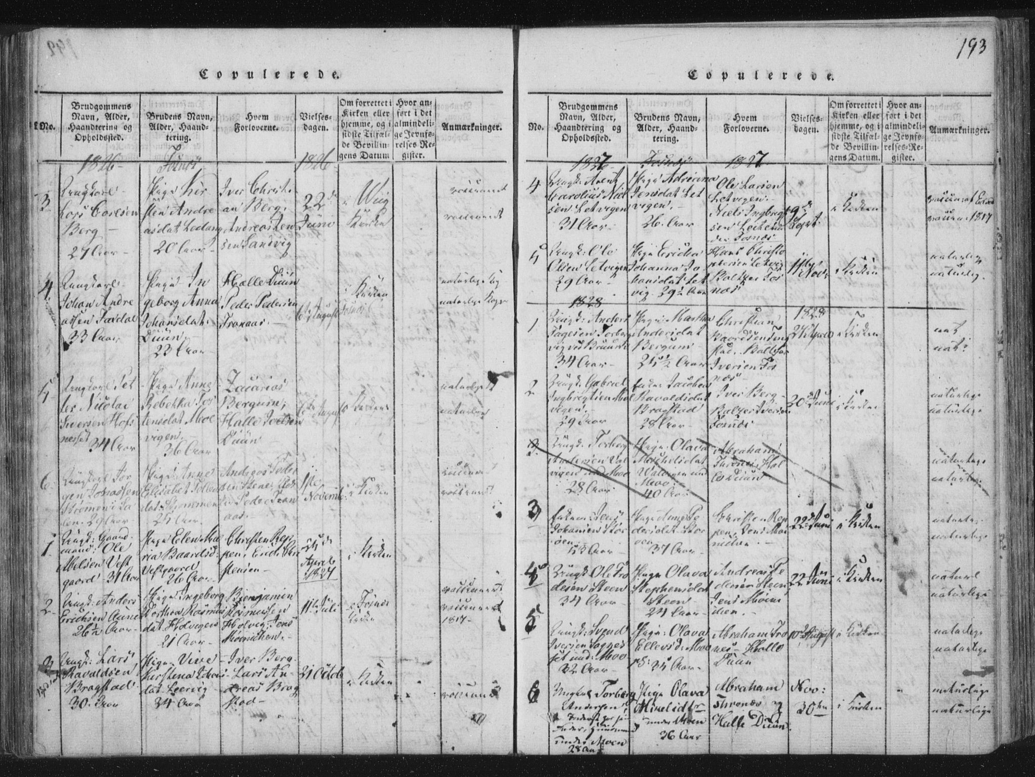 Ministerialprotokoller, klokkerbøker og fødselsregistre - Nord-Trøndelag, SAT/A-1458/773/L0609: Parish register (official) no. 773A03 /1, 1815-1830, p. 193