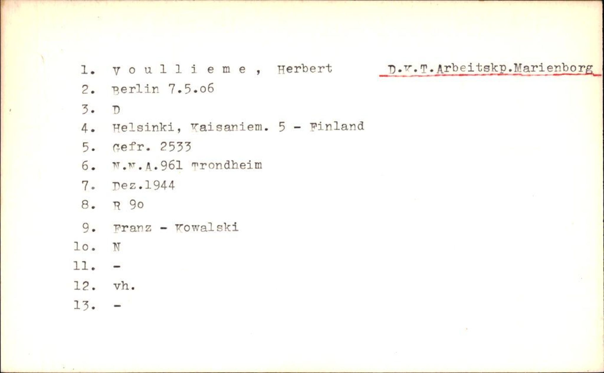Hjemsendte tyskere , RA/RAFA-6487/D/Da/L0005: Seibert-Zychlinzki, 1945-1947, p. 580