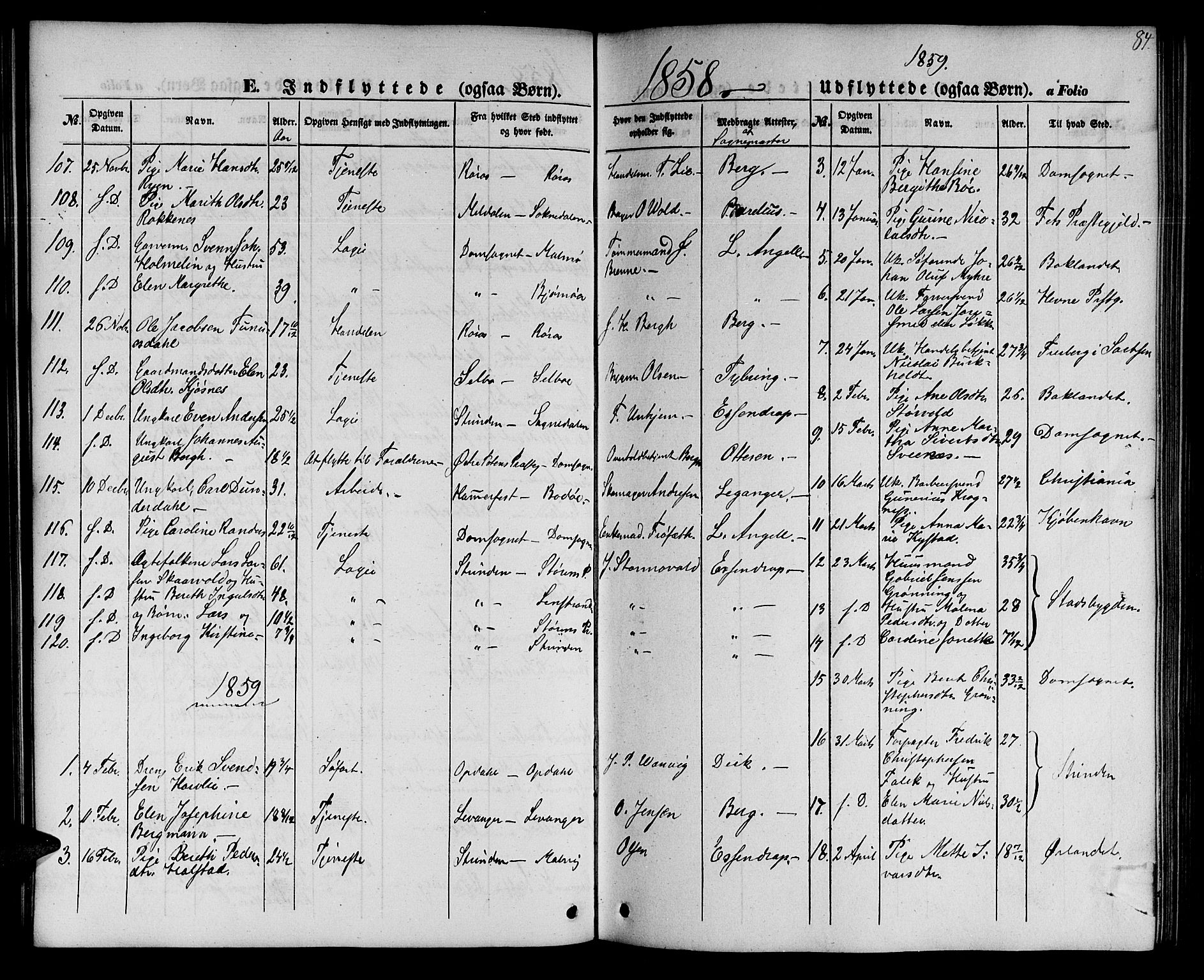 Ministerialprotokoller, klokkerbøker og fødselsregistre - Sør-Trøndelag, SAT/A-1456/602/L0113: Parish register (official) no. 602A11, 1849-1861, p. 84