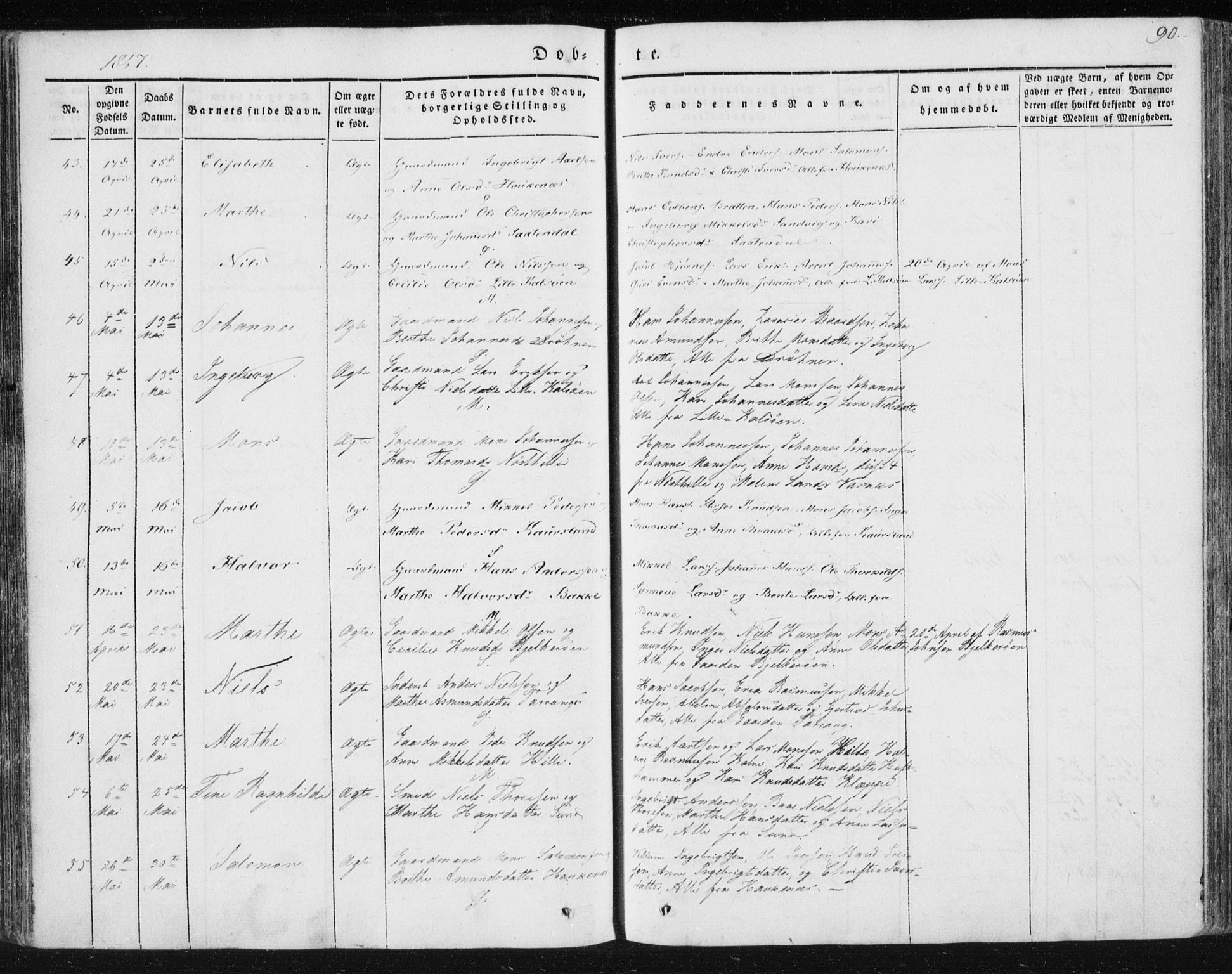 Sund sokneprestembete, AV/SAB-A-99930: Parish register (official) no. A 13, 1835-1849, p. 90