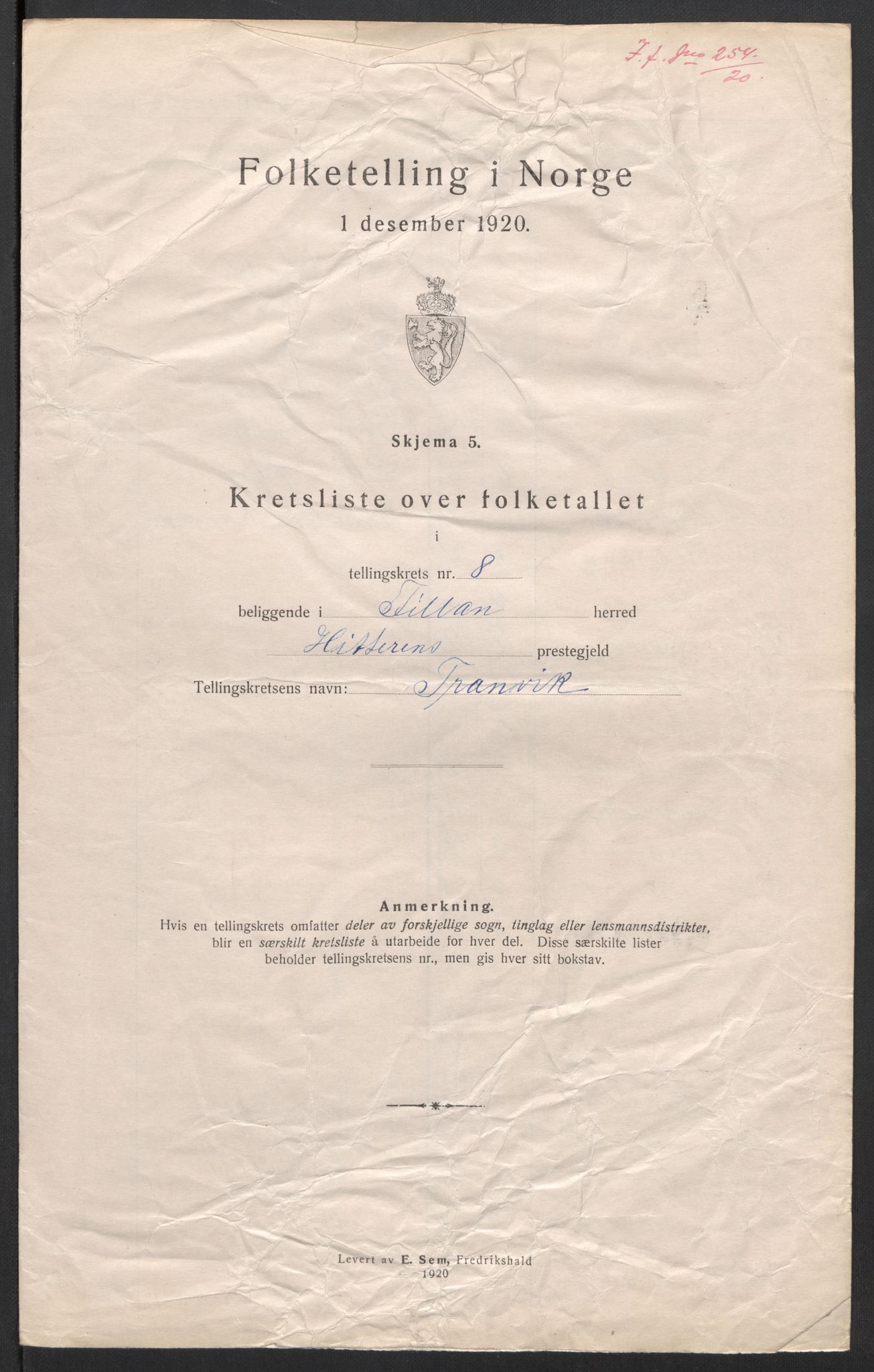 SAT, 1920 census for Fillan, 1920, p. 27