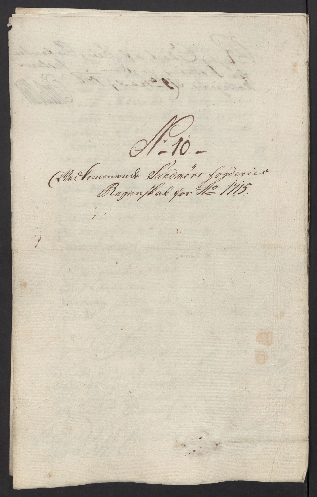 Rentekammeret inntil 1814, Reviderte regnskaper, Fogderegnskap, AV/RA-EA-4092/R54/L3567: Fogderegnskap Sunnmøre, 1715, p. 167