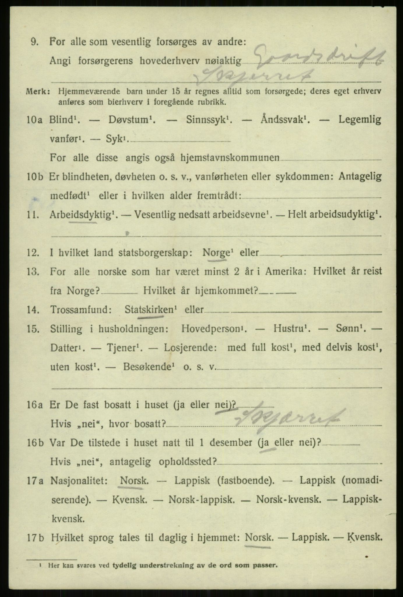 SATØ, 1920 census for Balsfjord, 1920, p. 7482