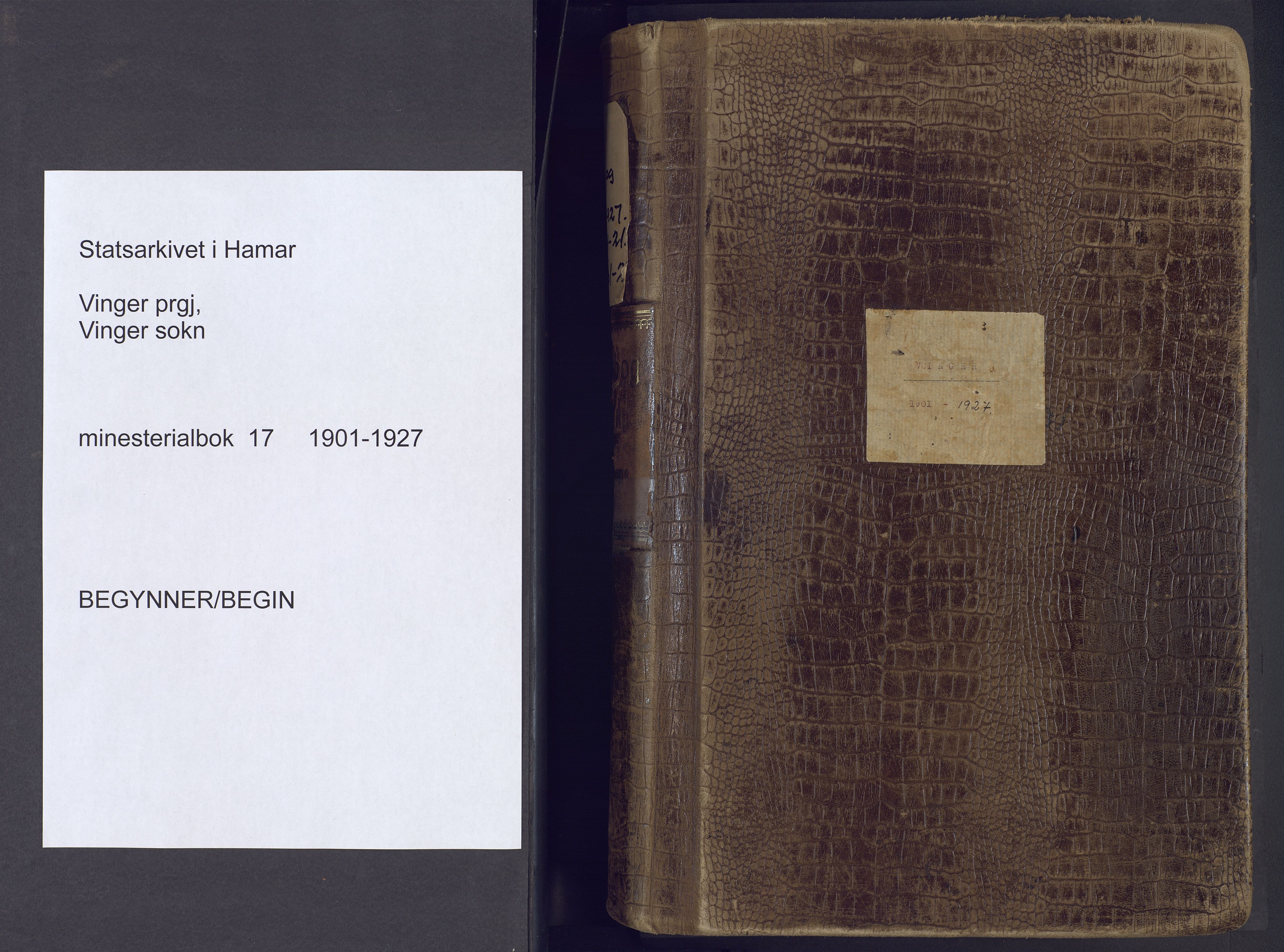 Vinger prestekontor, AV/SAH-PREST-024/H/Ha/Haa/L0017: Parish register (official) no. 17, 1901-1927