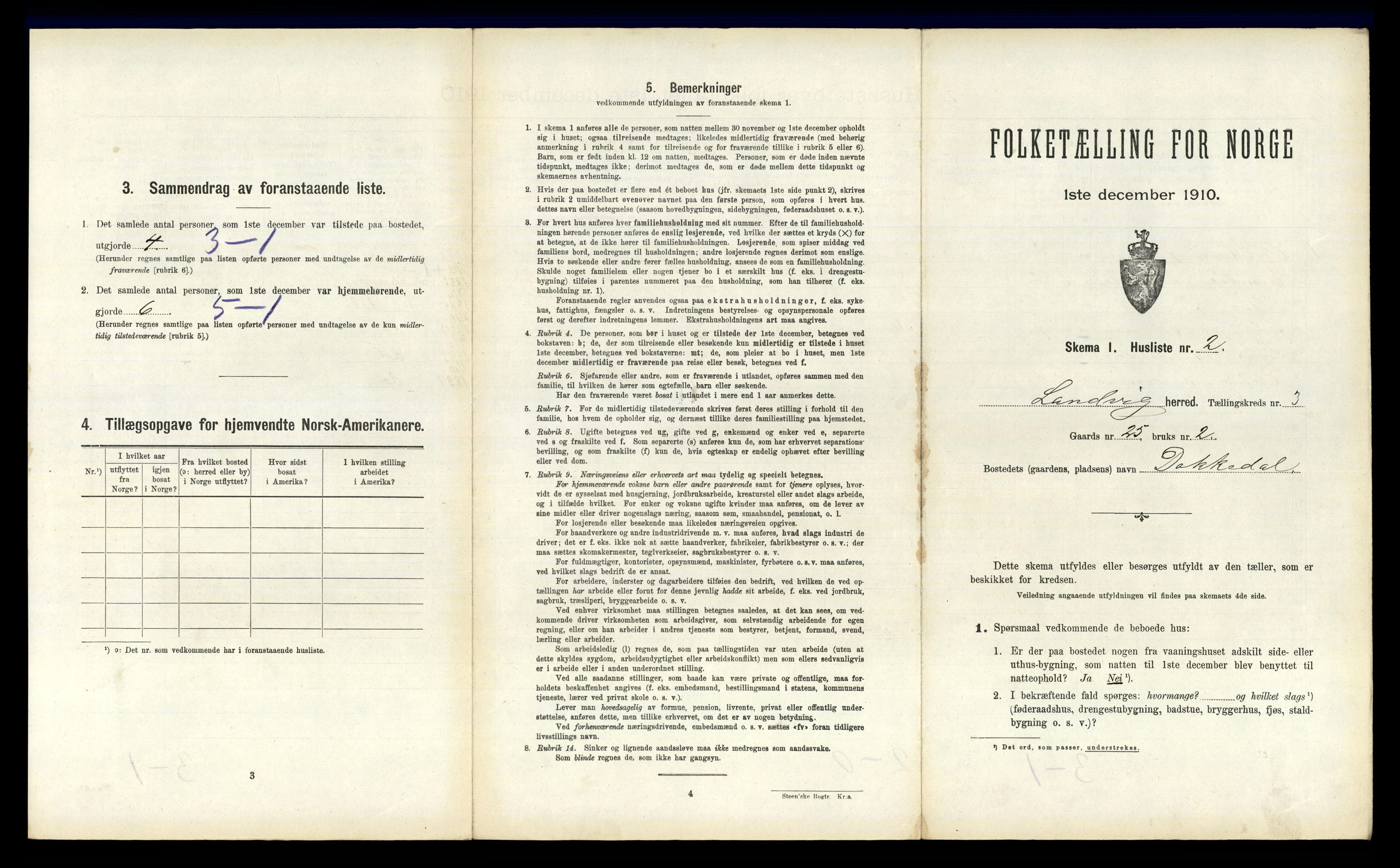 RA, 1910 census for Landvik, 1910, p. 552