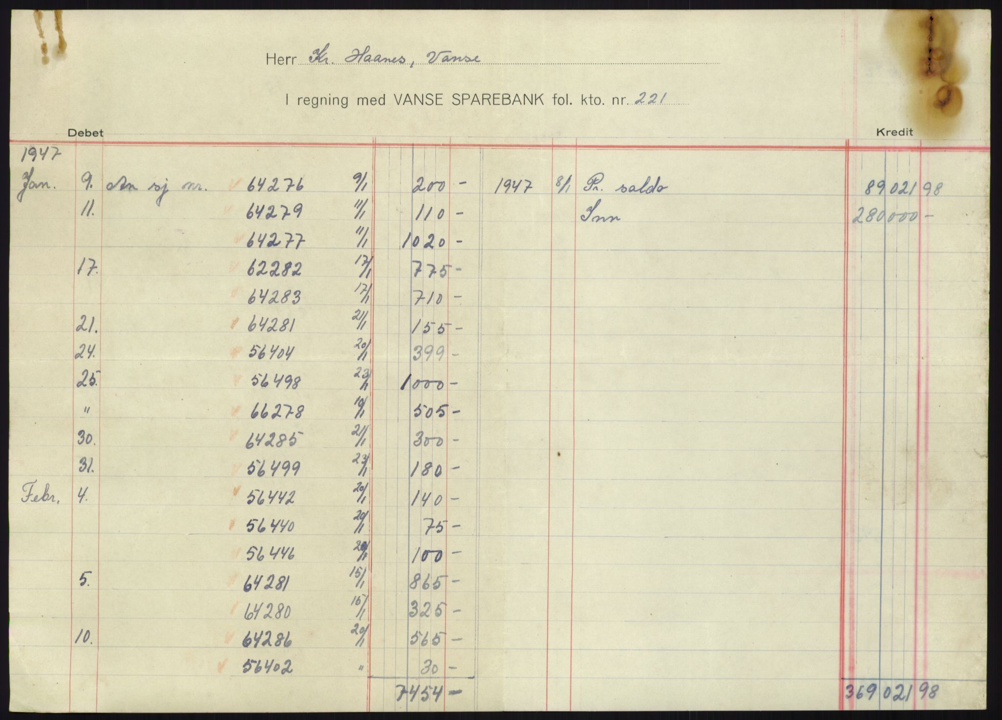 Forsvarsdepartementet, 10. kontor / Oppgjørskontoret, AV/RA-RAFA-1225/D/Db/L0180: Lista oppgjørskontor, 1942-1952, p. 2123