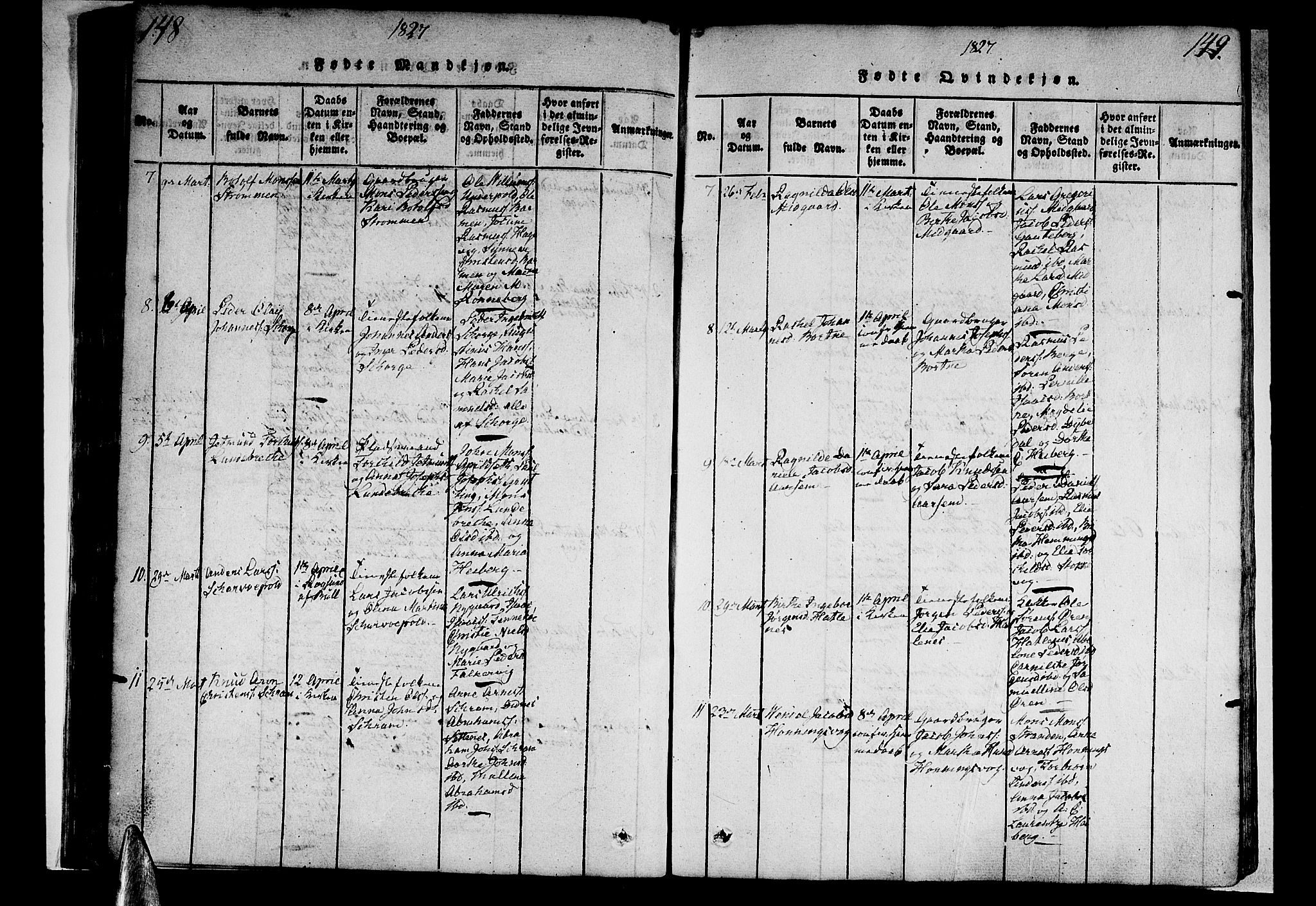 Selje sokneprestembete, SAB/A-99938/H/Ha/Haa/Haaa: Parish register (official) no. A 8, 1816-1828, p. 148-149