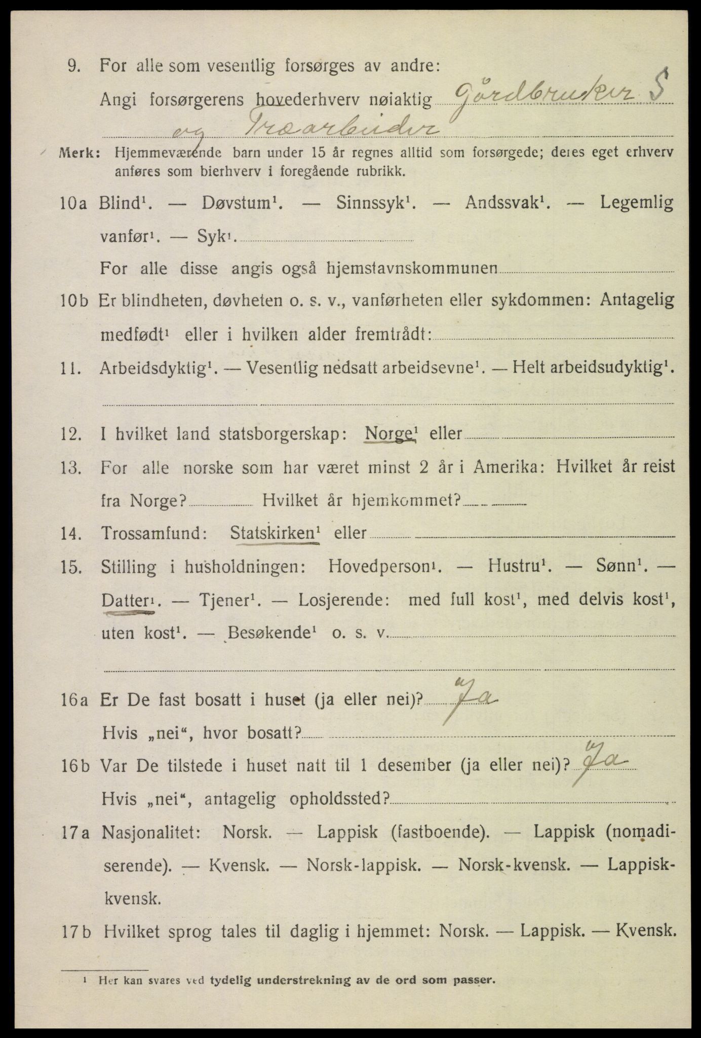 SAT, 1920 census for Beiarn, 1920, p. 1899