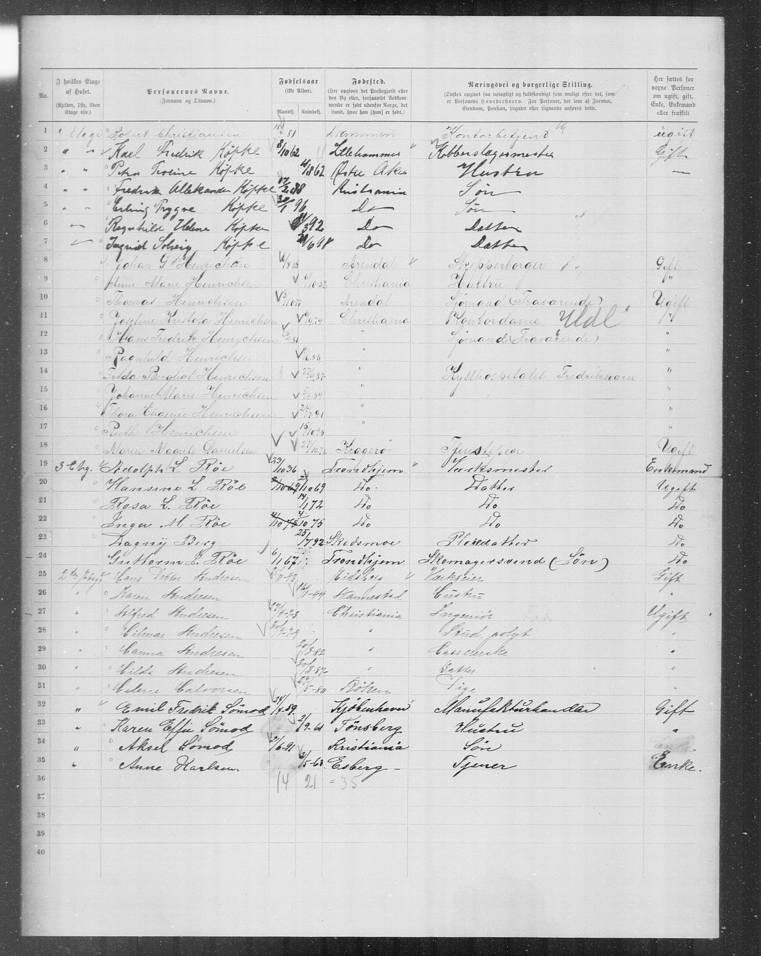 OBA, Municipal Census 1899 for Kristiania, 1899, p. 7762