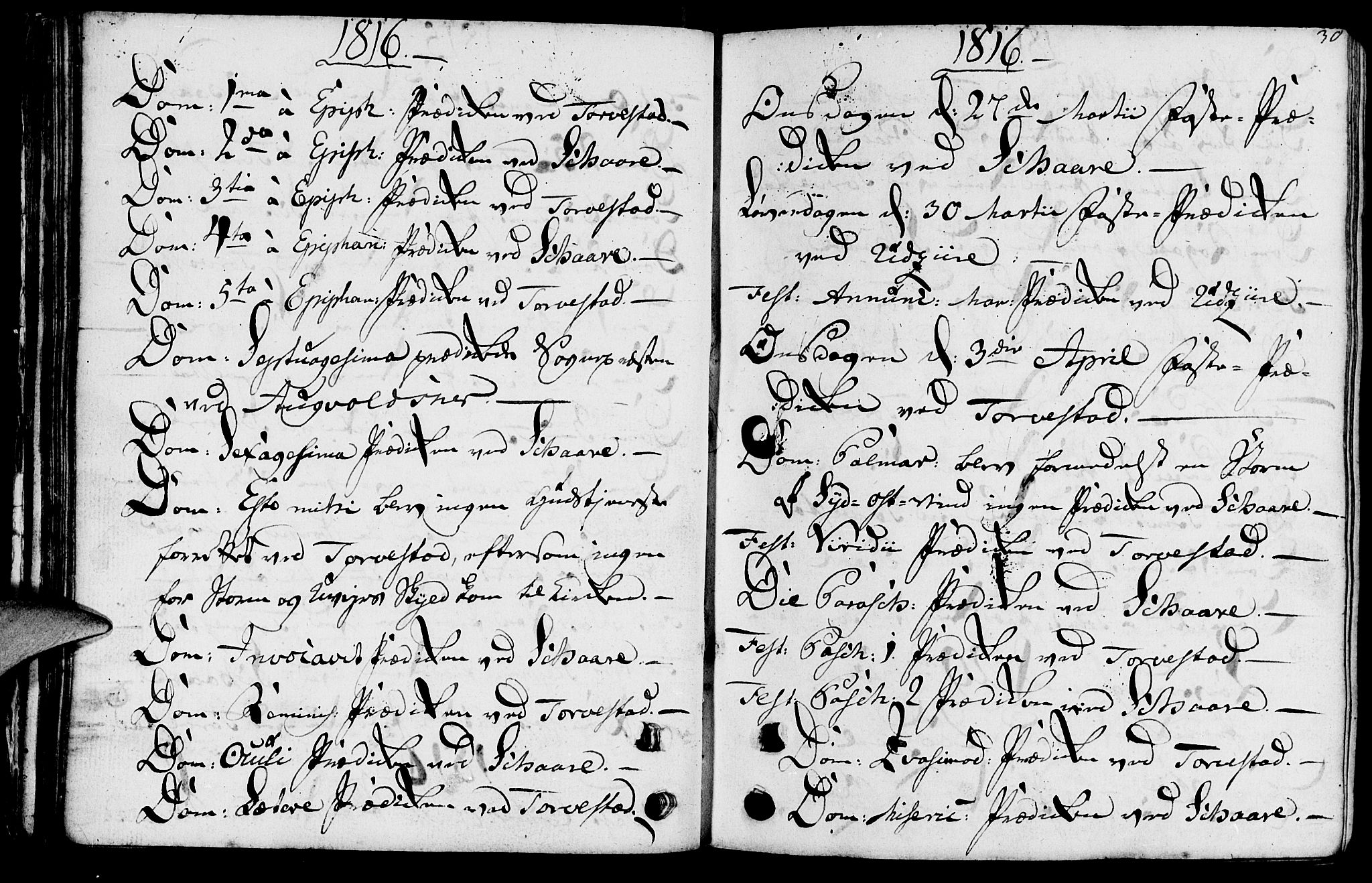 Torvastad sokneprestkontor, AV/SAST-A -101857/H/Ha/Haa/L0002: Parish register (official) no. A 2, 1801-1817, p. 30