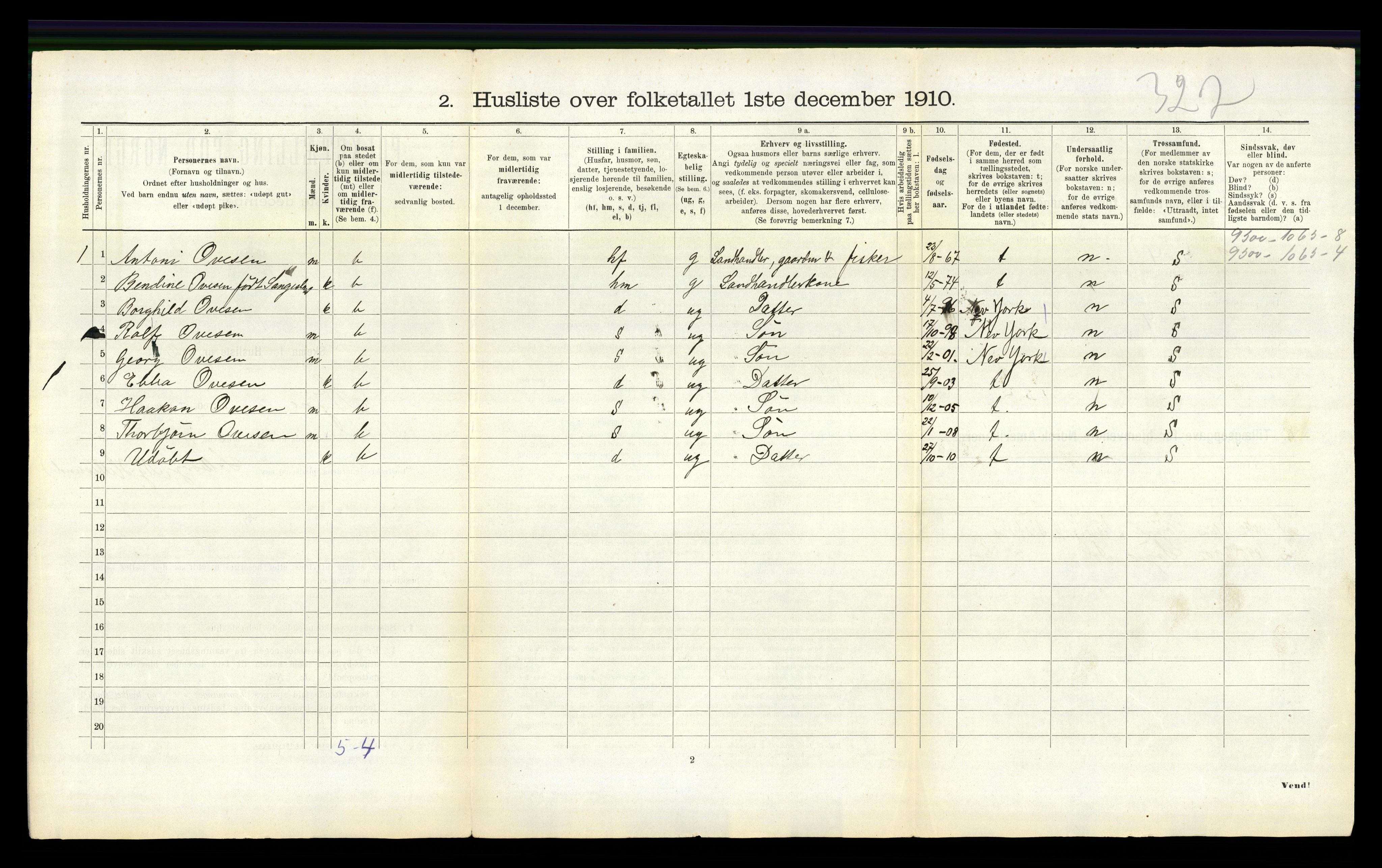 RA, 1910 census for Søgne, 1910, p. 133