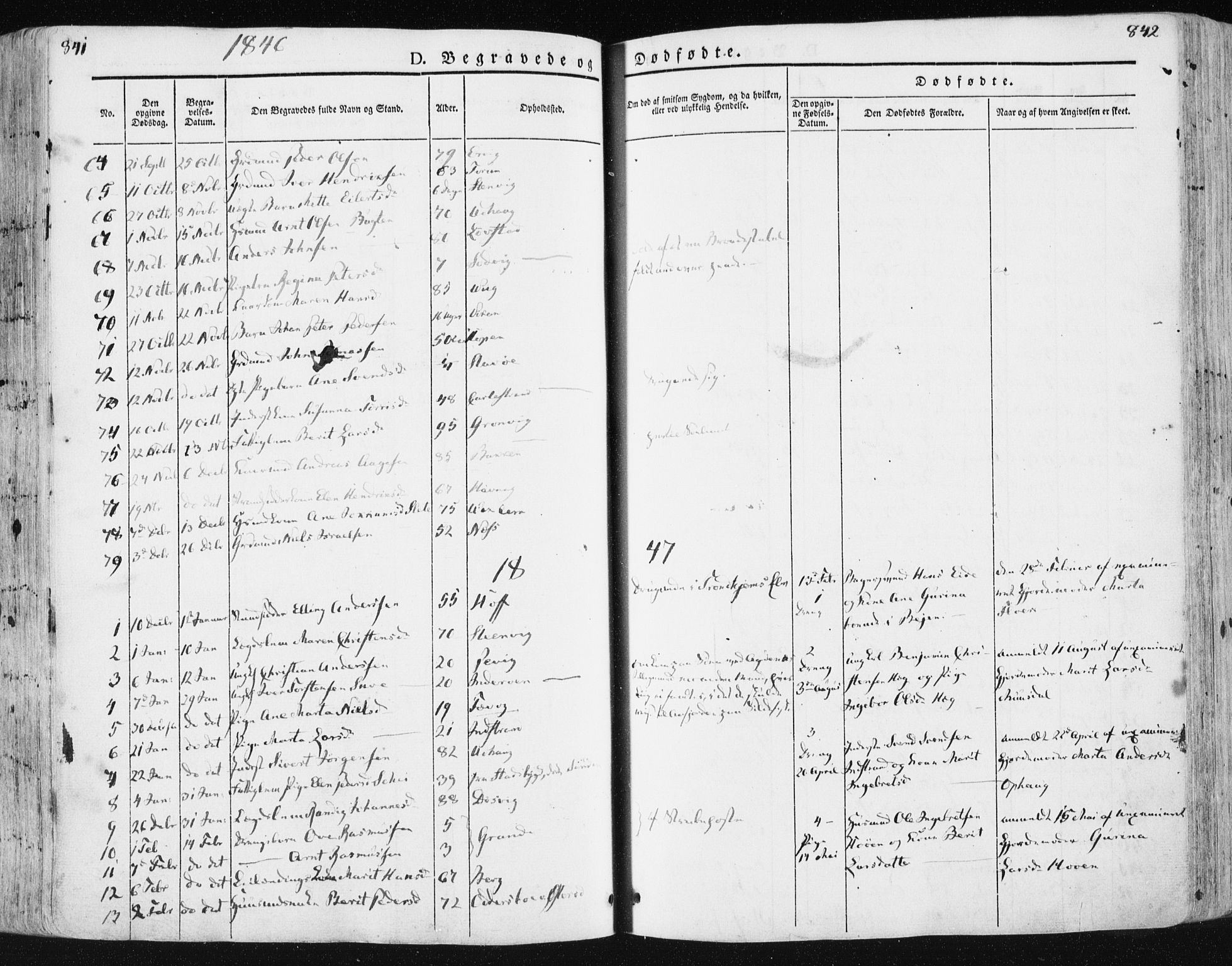 Ministerialprotokoller, klokkerbøker og fødselsregistre - Sør-Trøndelag, SAT/A-1456/659/L0736: Parish register (official) no. 659A06, 1842-1856, p. 841-842