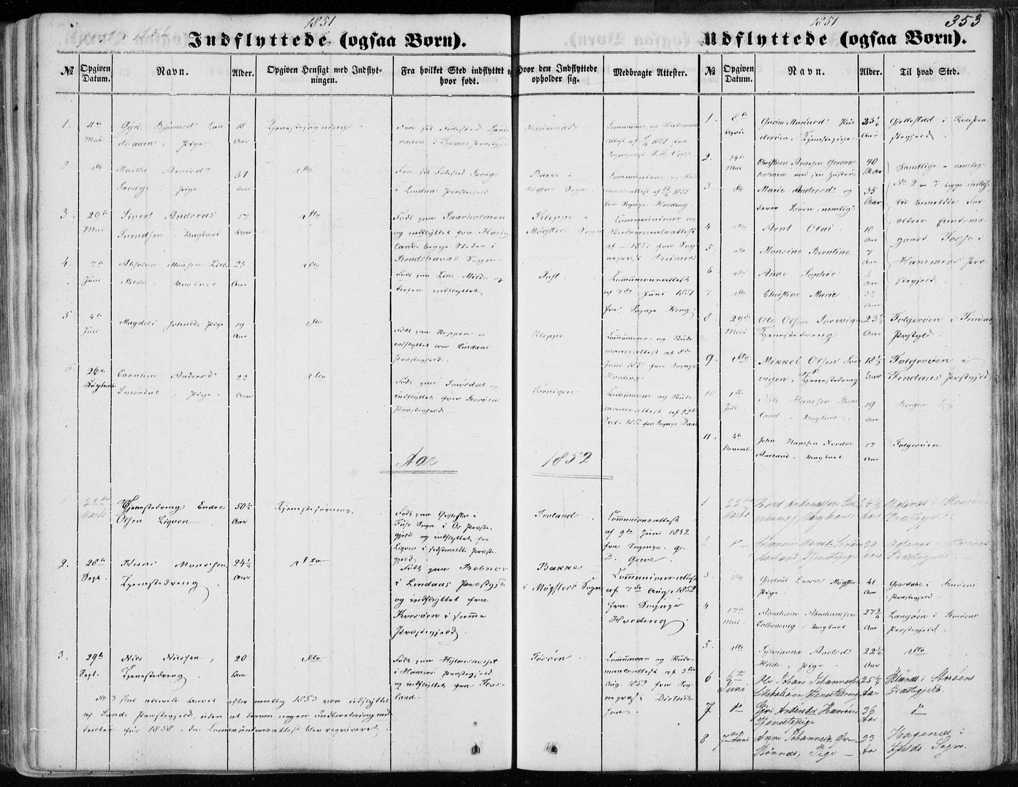 Sund sokneprestembete, SAB/A-99930: Parish register (official) no. A 14, 1850-1866, p. 353
