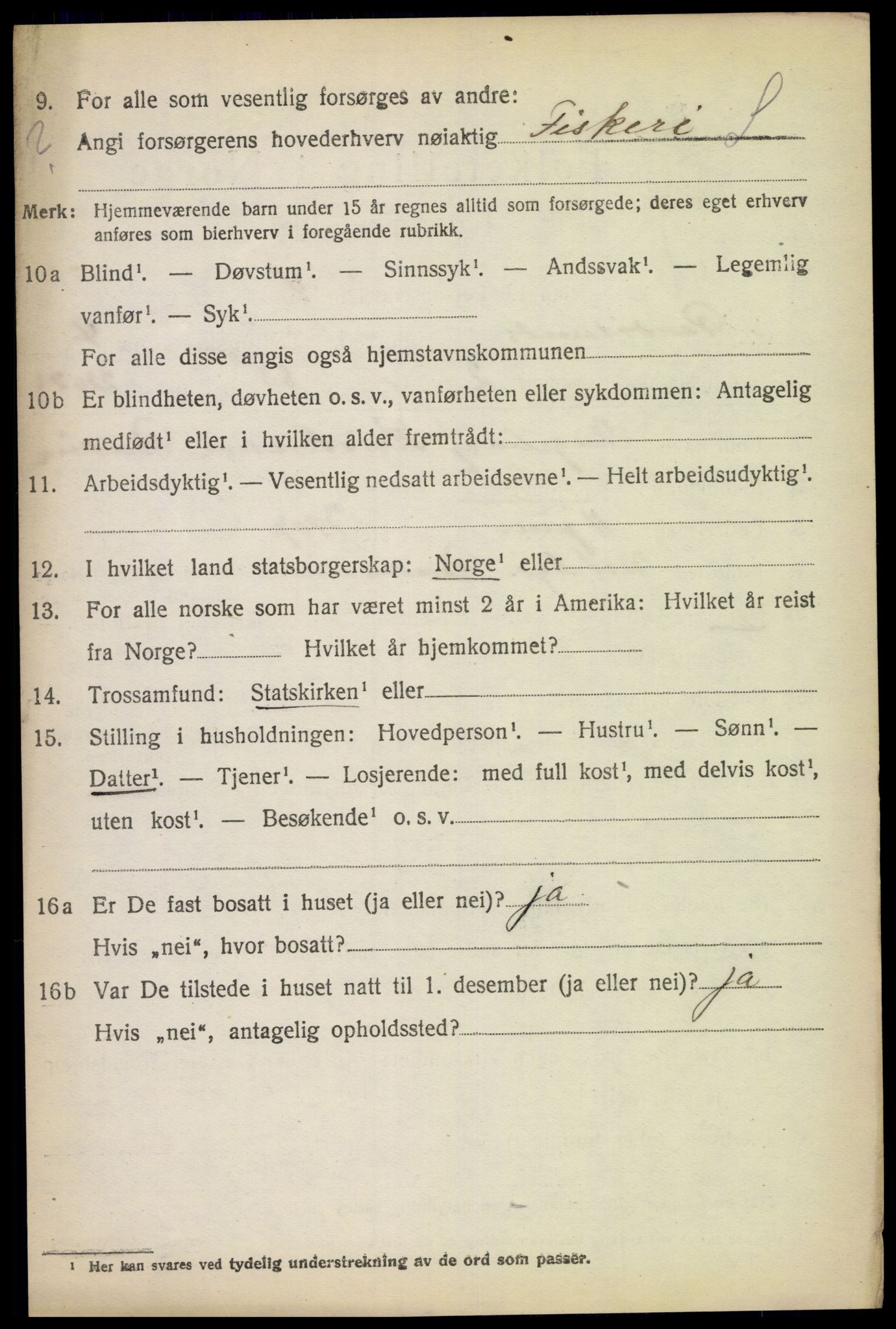 SAK, 1920 census for Randesund, 1920, p. 1803