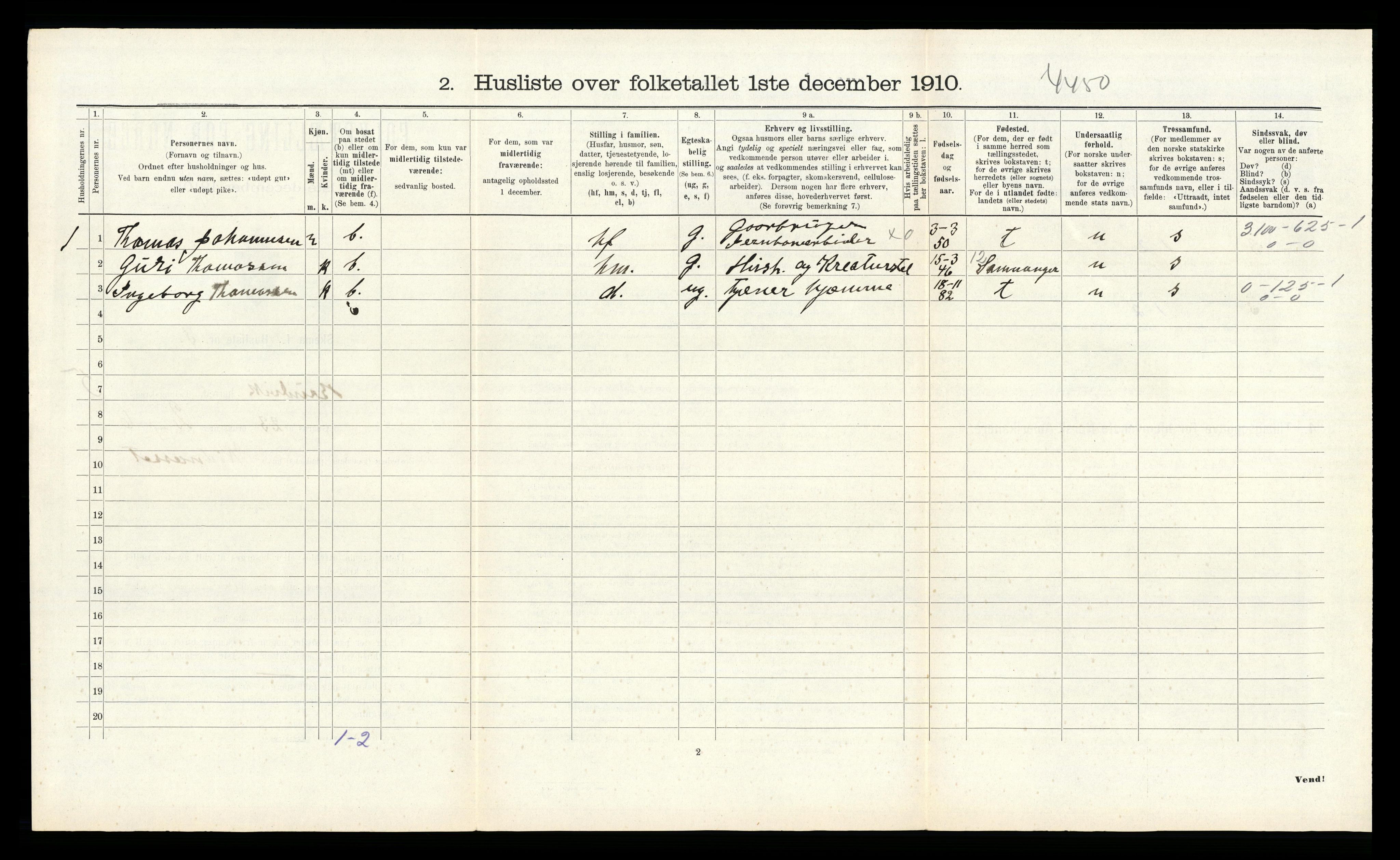 RA, 1910 census for Bruvik, 1910, p. 265