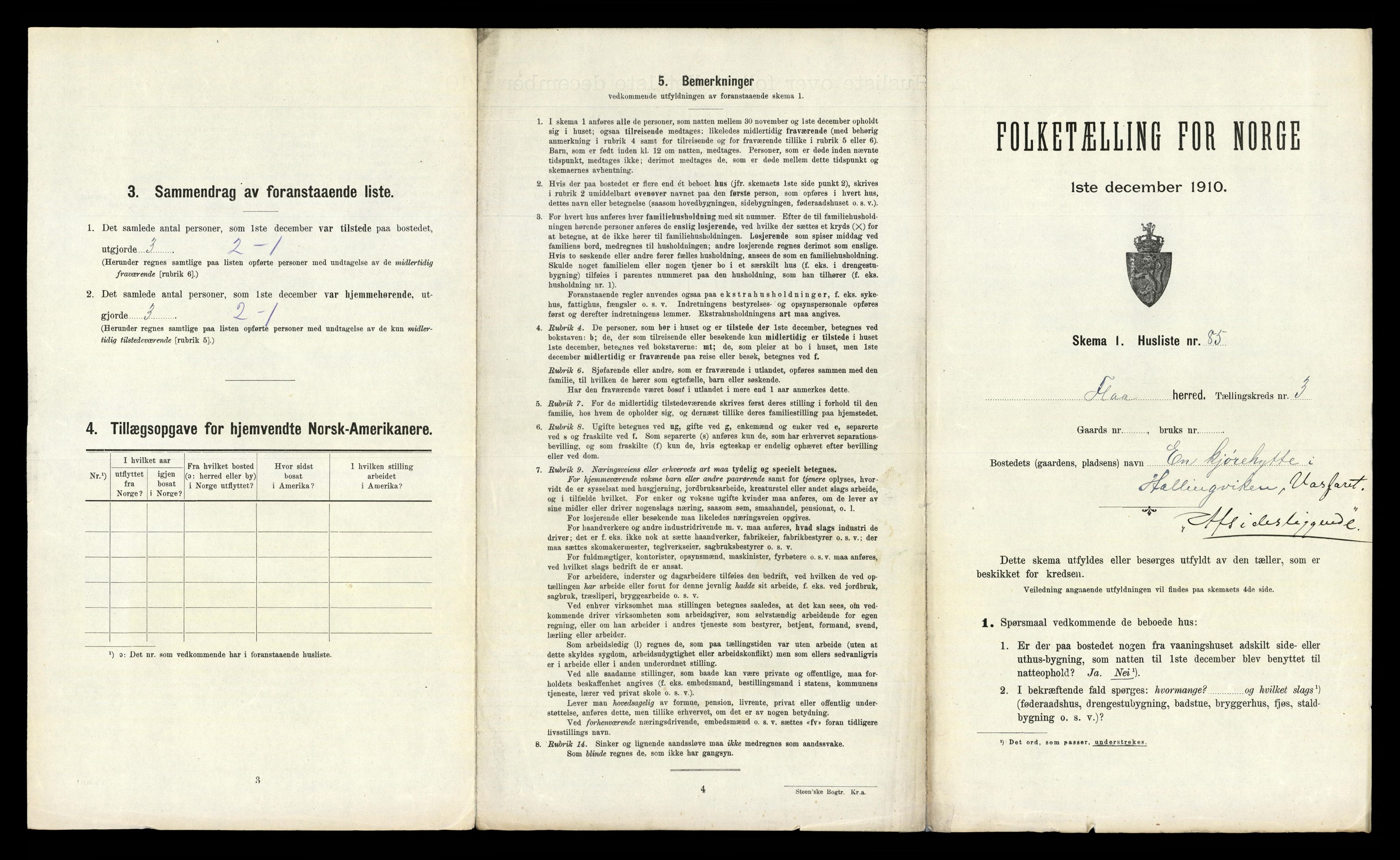 RA, 1910 census for Flå, 1910, p. 376