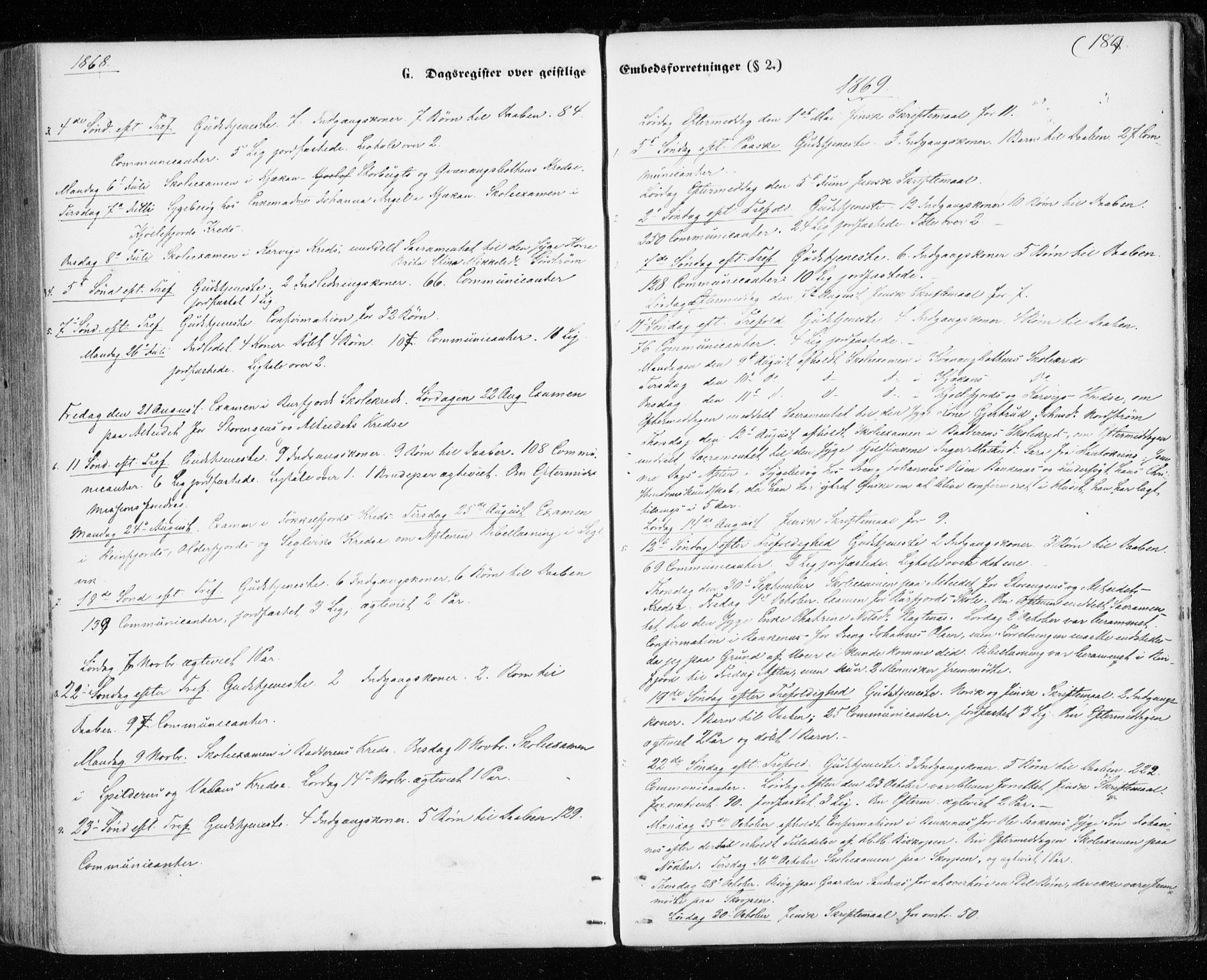 Skjervøy sokneprestkontor, AV/SATØ-S-1300/H/Ha/Haa/L0011kirke: Parish register (official) no. 11, 1861-1877, p. 189