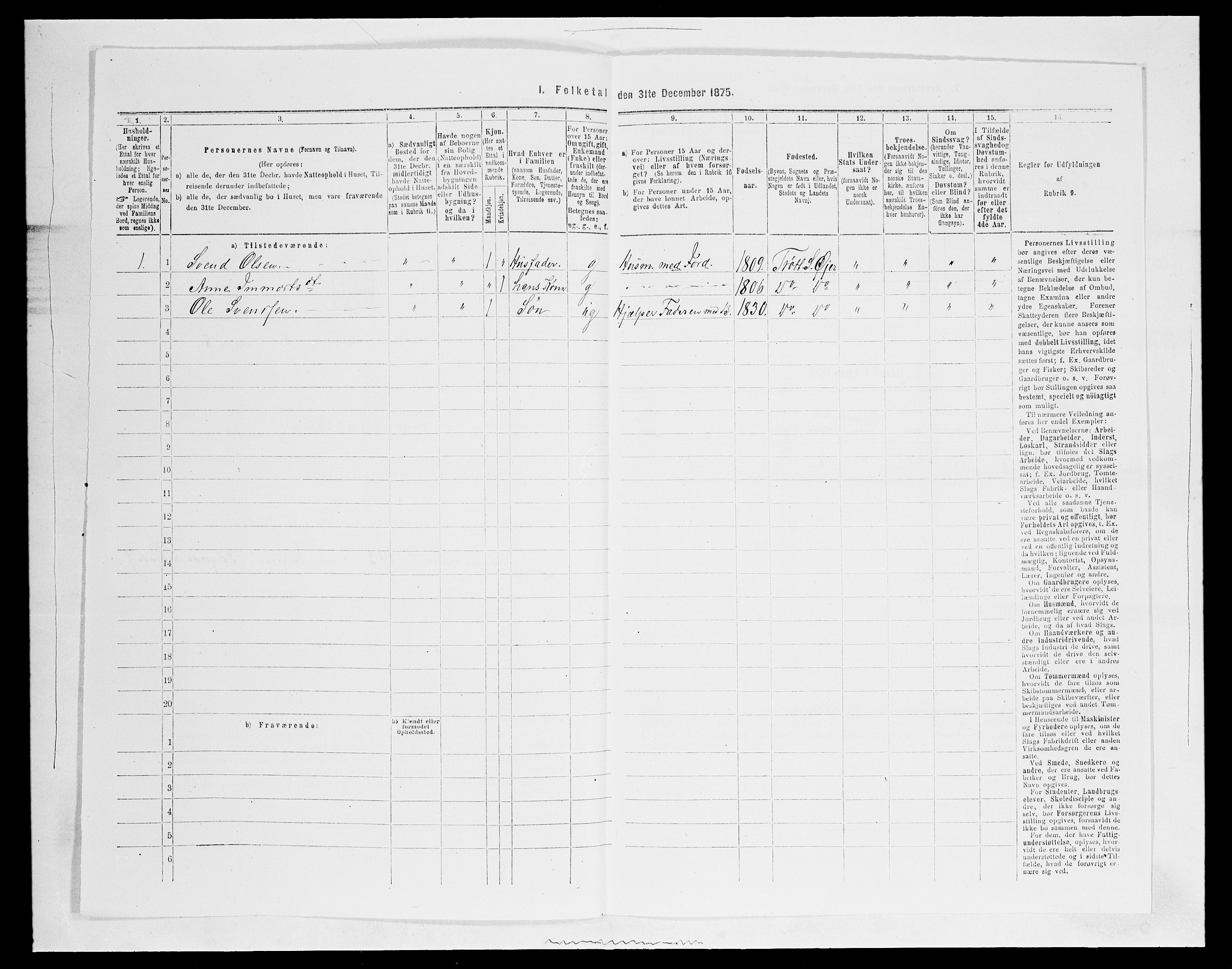 SAH, 1875 census for 0521P Øyer, 1875, p. 971