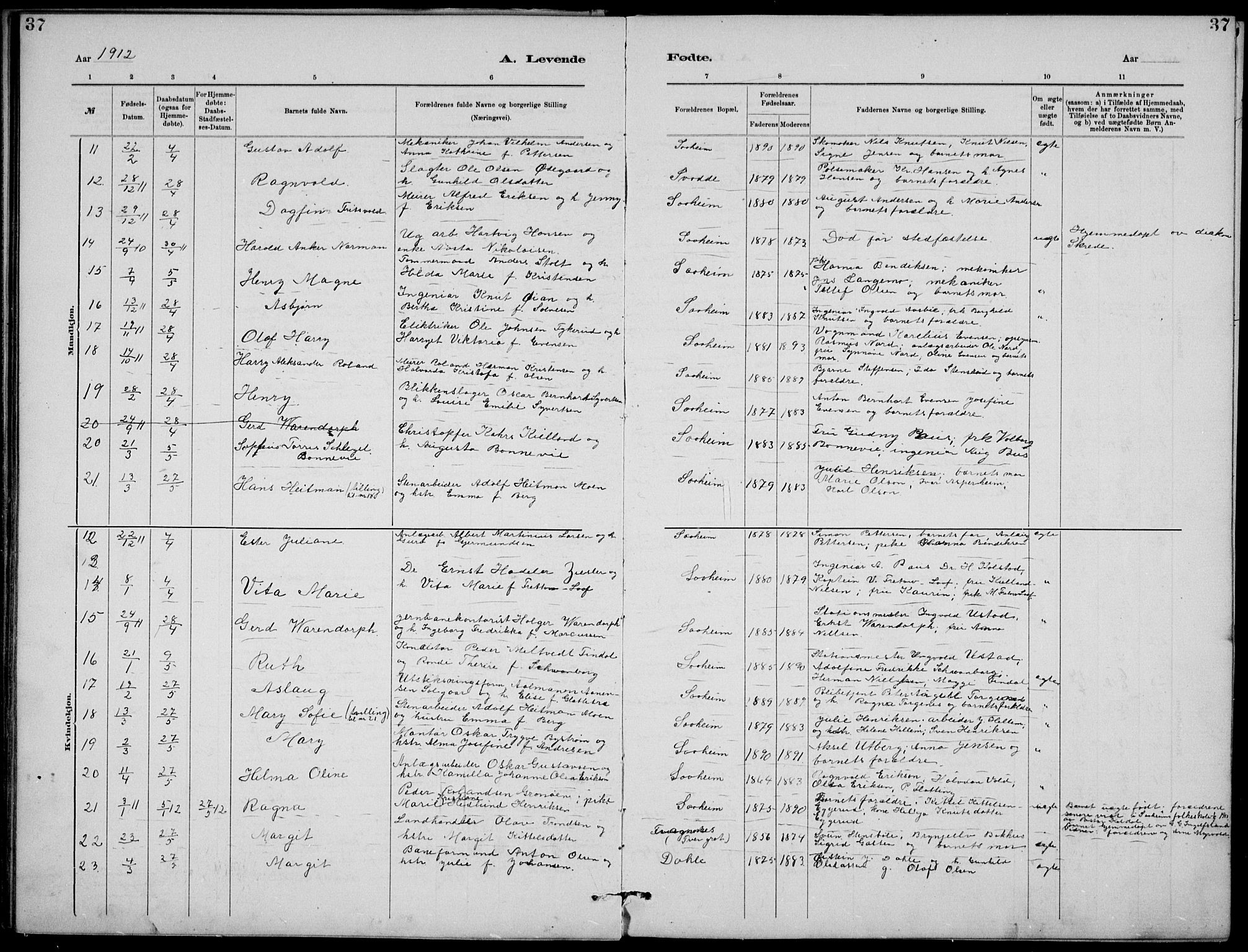 Rjukan kirkebøker, SAKO/A-294/G/Ga/L0001: Parish register (copy) no. 1, 1880-1914, p. 37
