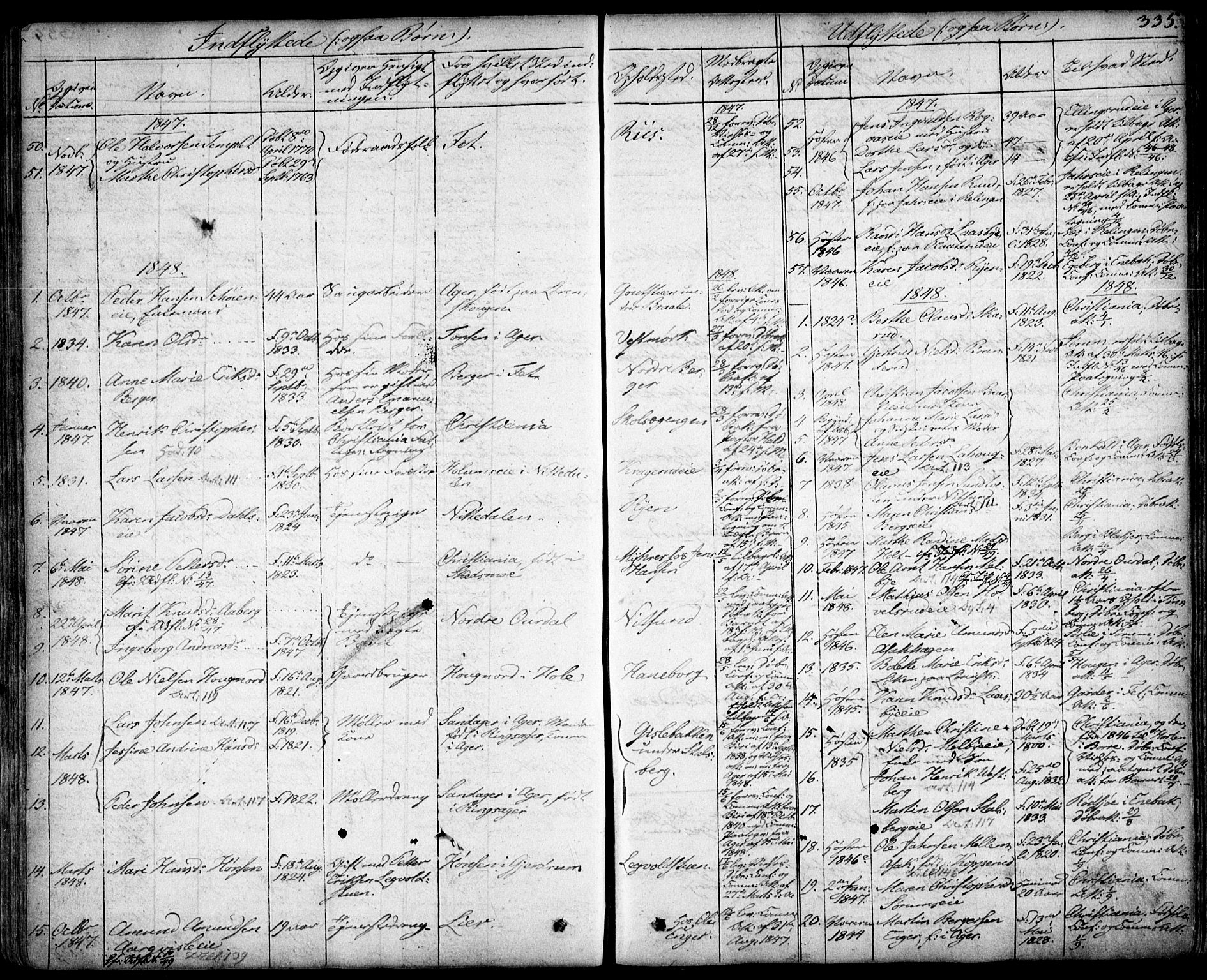 Skedsmo prestekontor Kirkebøker, AV/SAO-A-10033a/F/Fa/L0009: Parish register (official) no. I 9, 1830-1853, p. 335