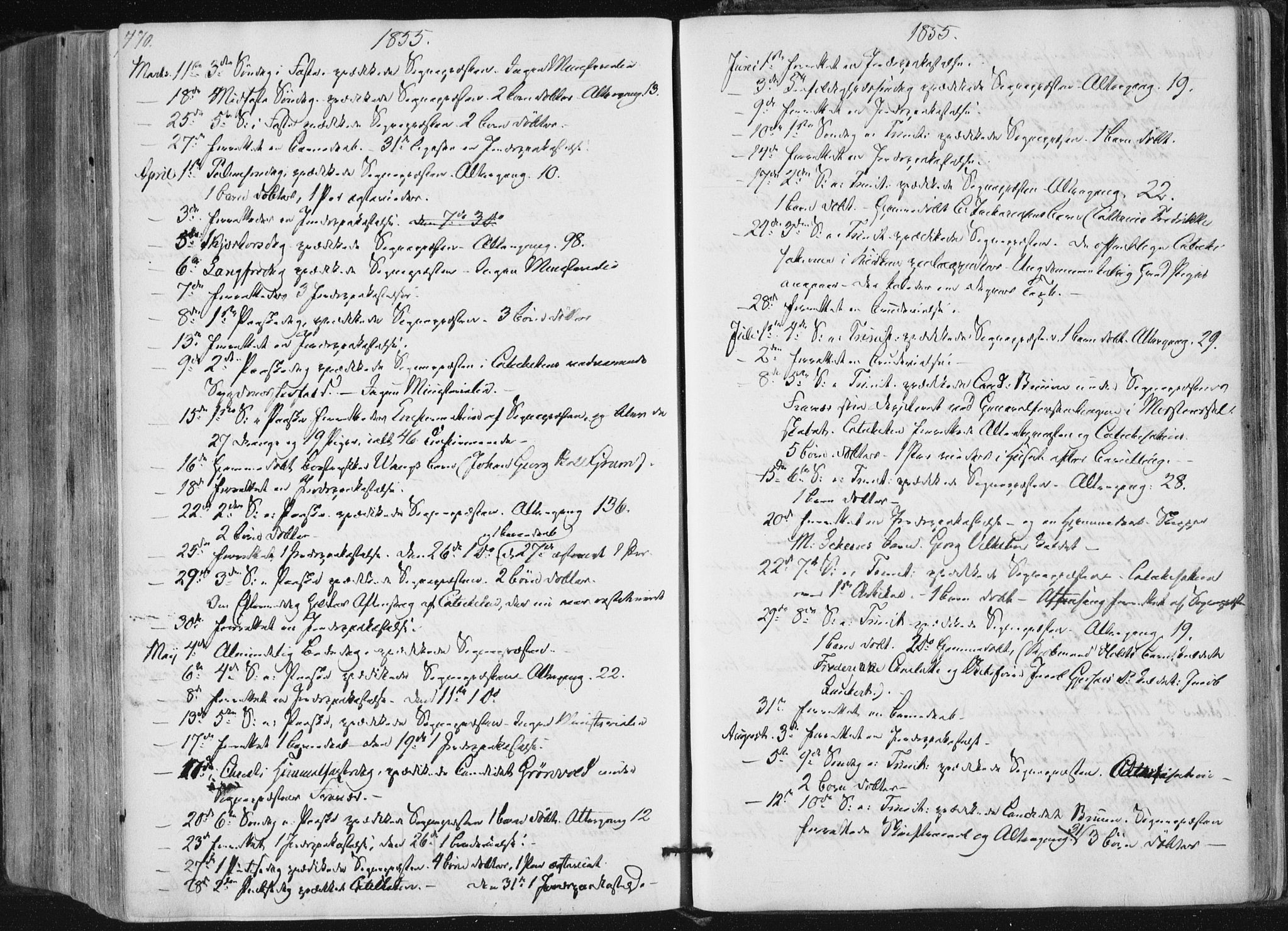 Tønsberg kirkebøker, AV/SAKO-A-330/F/Fa/L0008: Parish register (official) no. I 8, 1855-1864, p. 470
