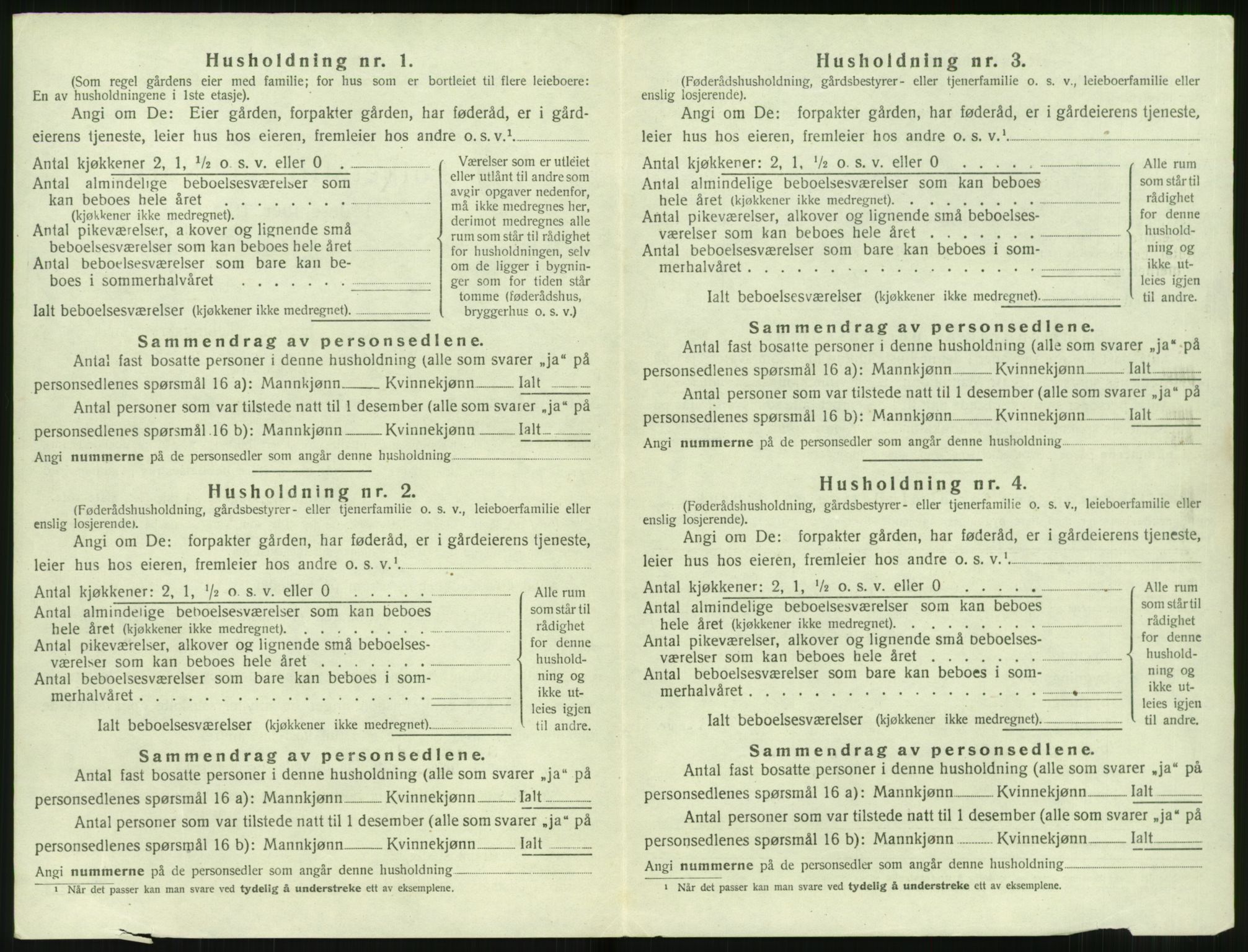SAT, 1920 census for Sunnylven, 1920, p. 603