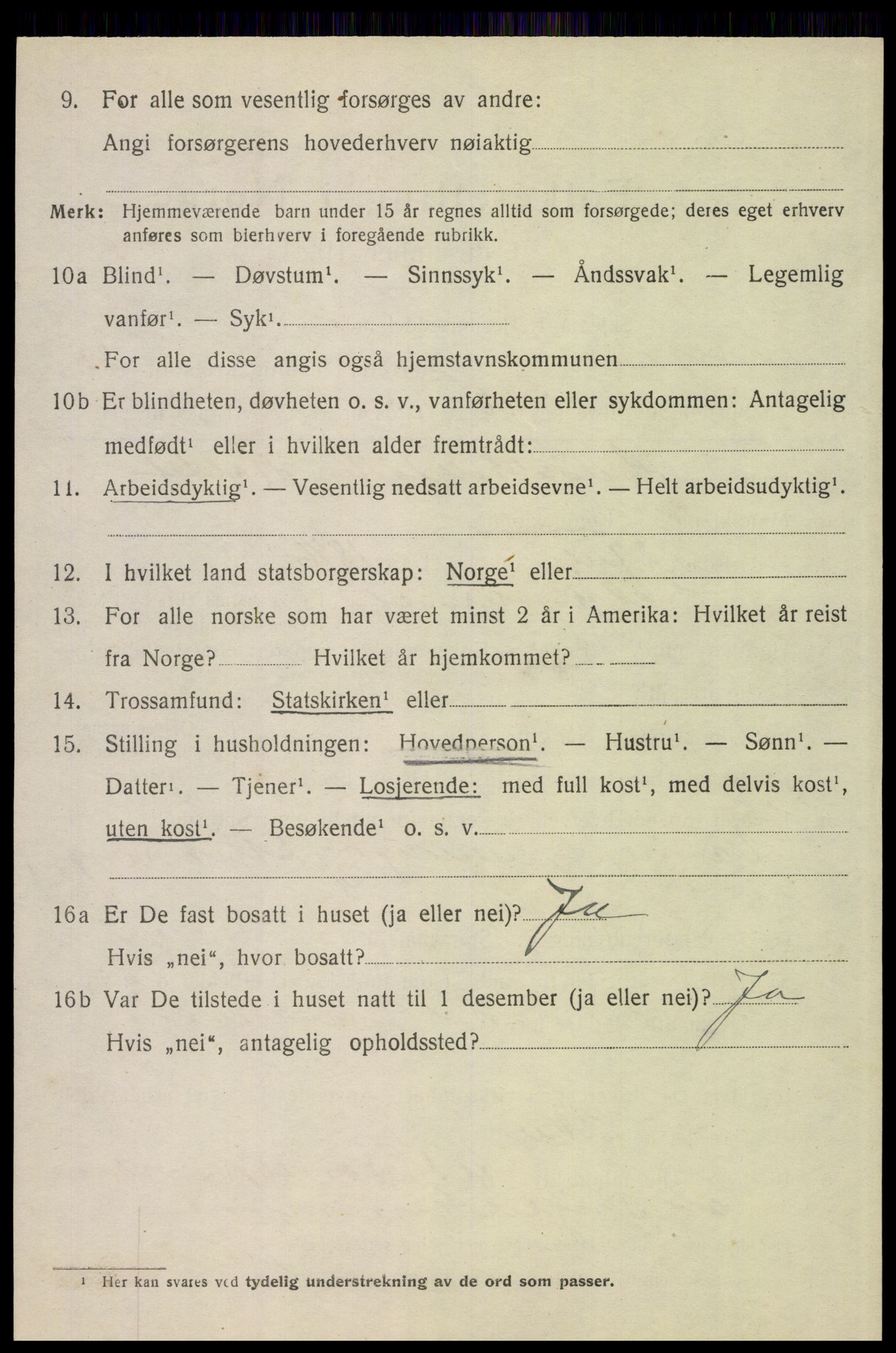 SAH, 1920 census for Trysil, 1920, p. 13744