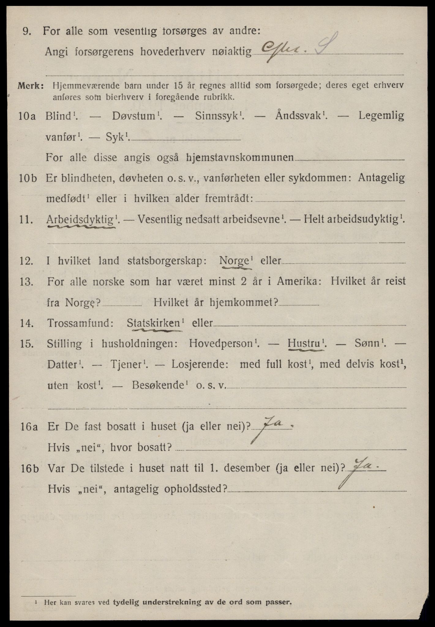 SAT, 1920 census for Kvernes, 1920, p. 938