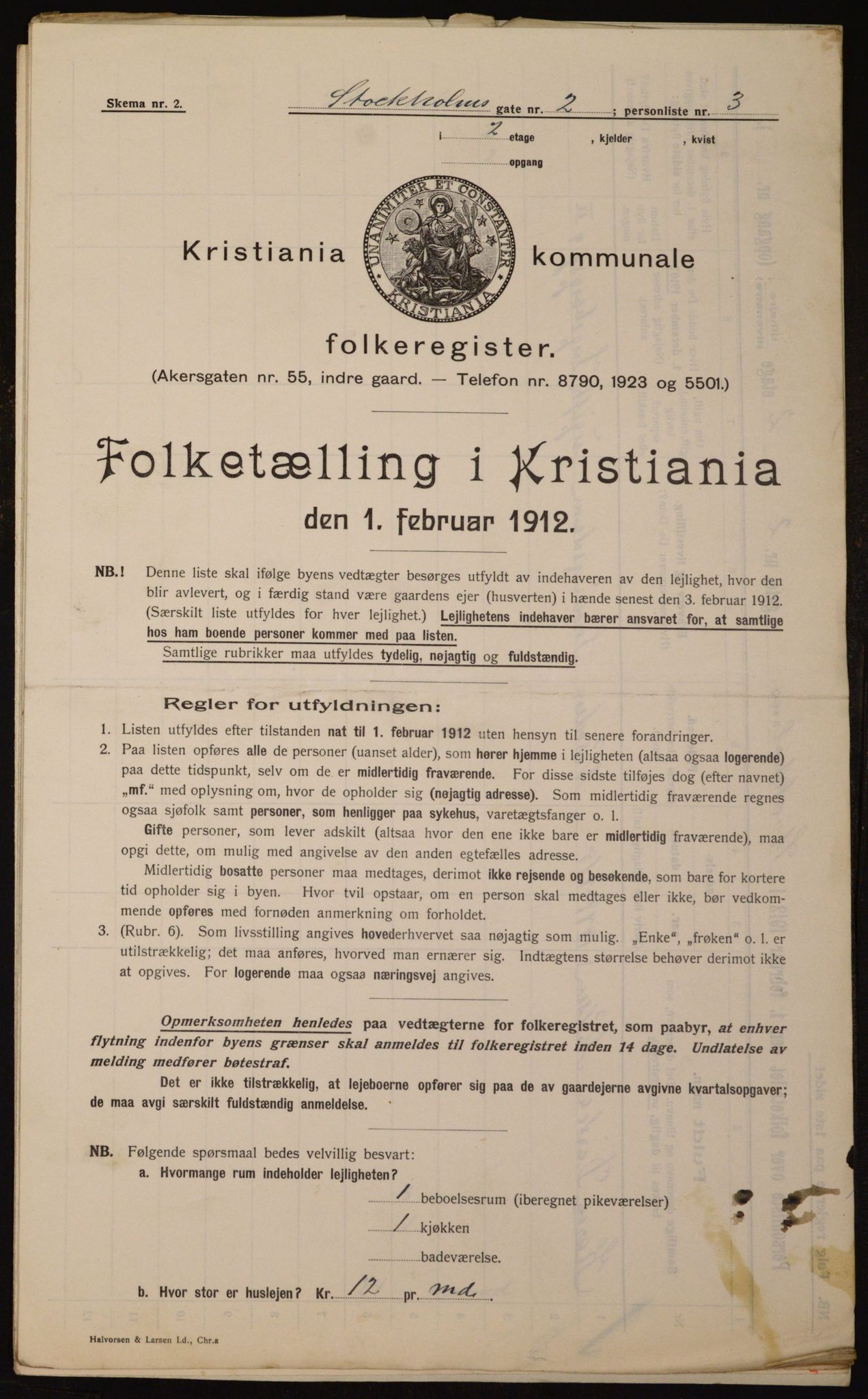 OBA, Municipal Census 1912 for Kristiania, 1912, p. 102423
