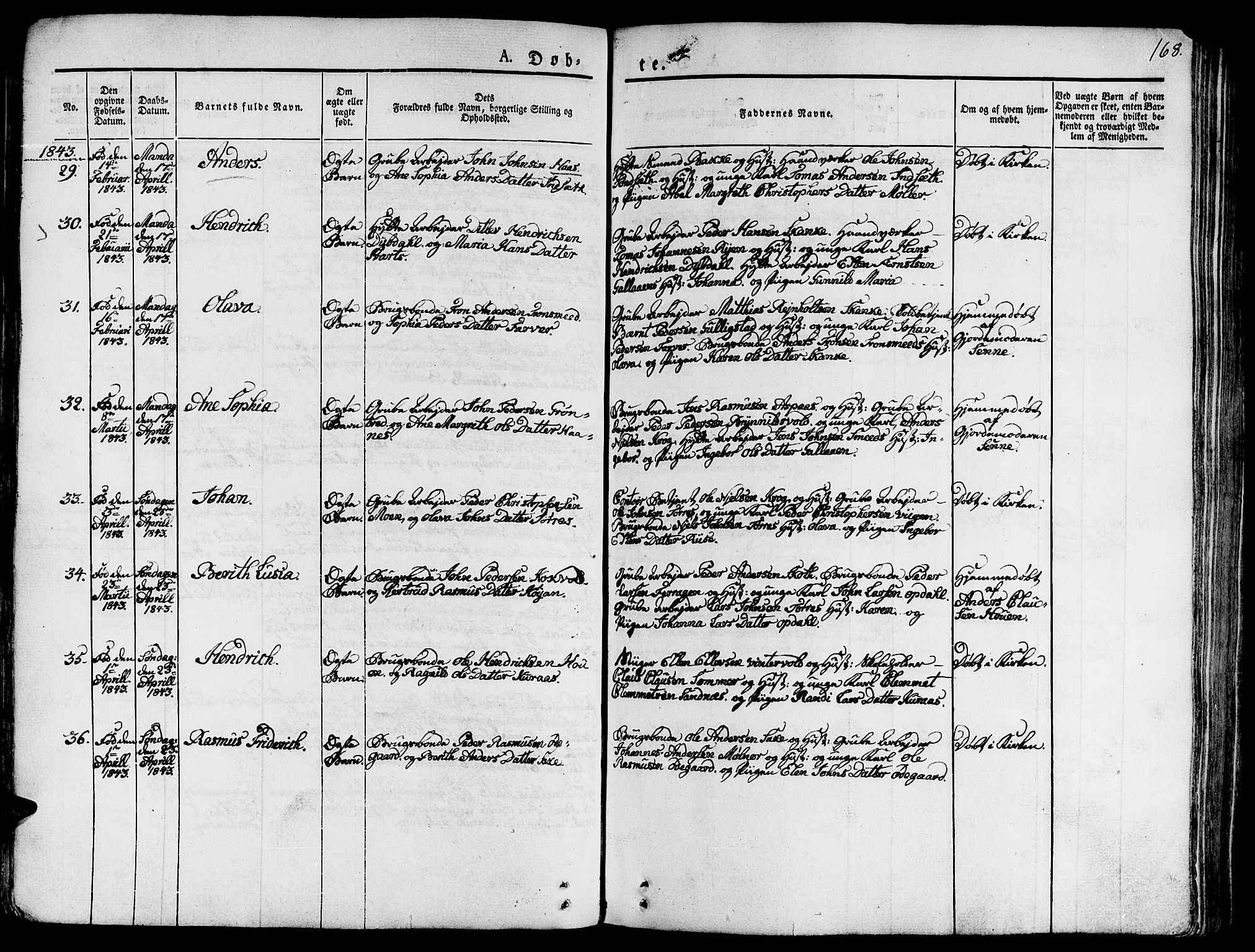 Ministerialprotokoller, klokkerbøker og fødselsregistre - Sør-Trøndelag, SAT/A-1456/681/L0930: Parish register (official) no. 681A08, 1829-1844, p. 168