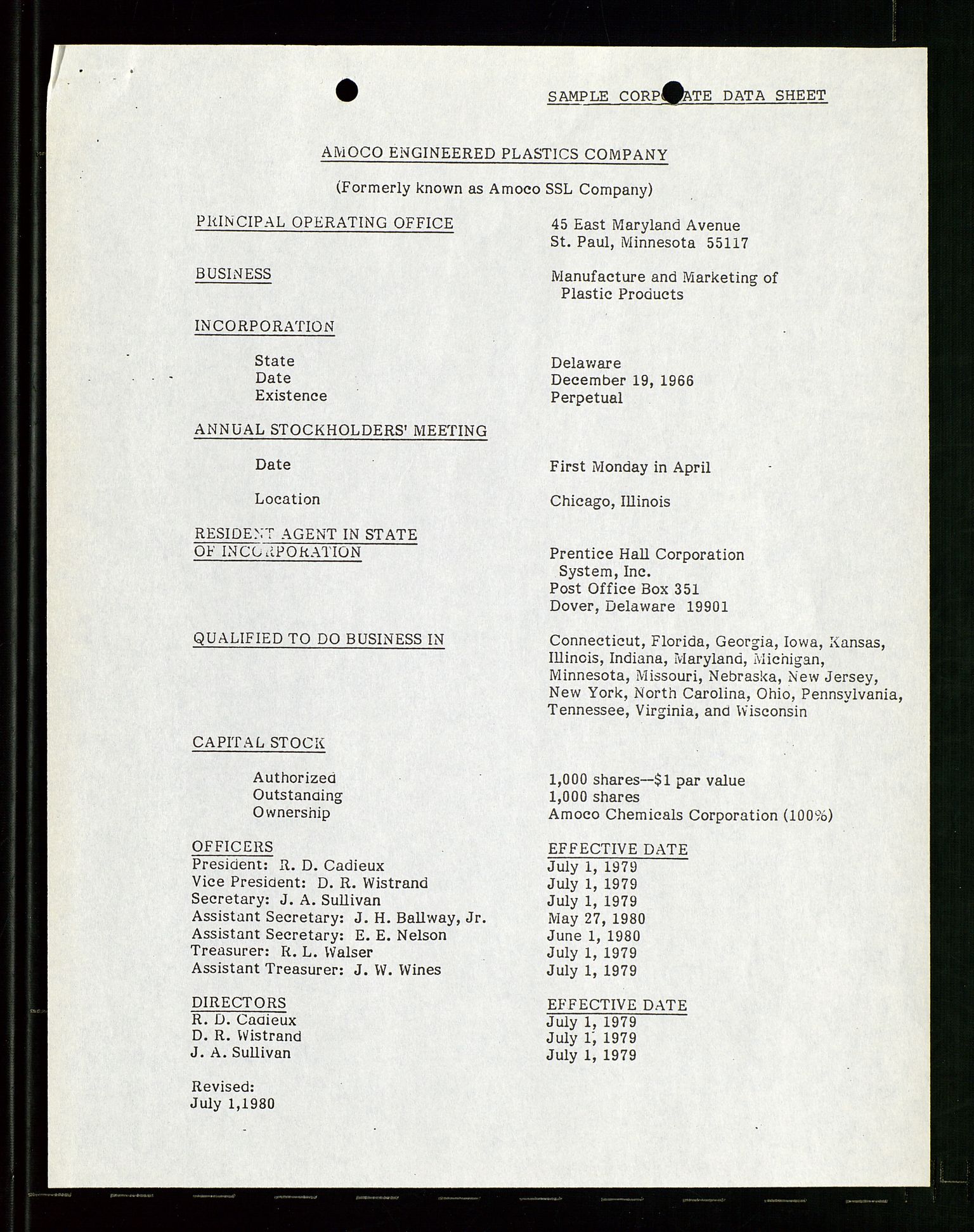 Pa 1740 - Amoco Norway Oil Company, AV/SAST-A-102405/22/A/Aa/L0001: Styreprotokoller og sakspapirer, 1965-1999, p. 87