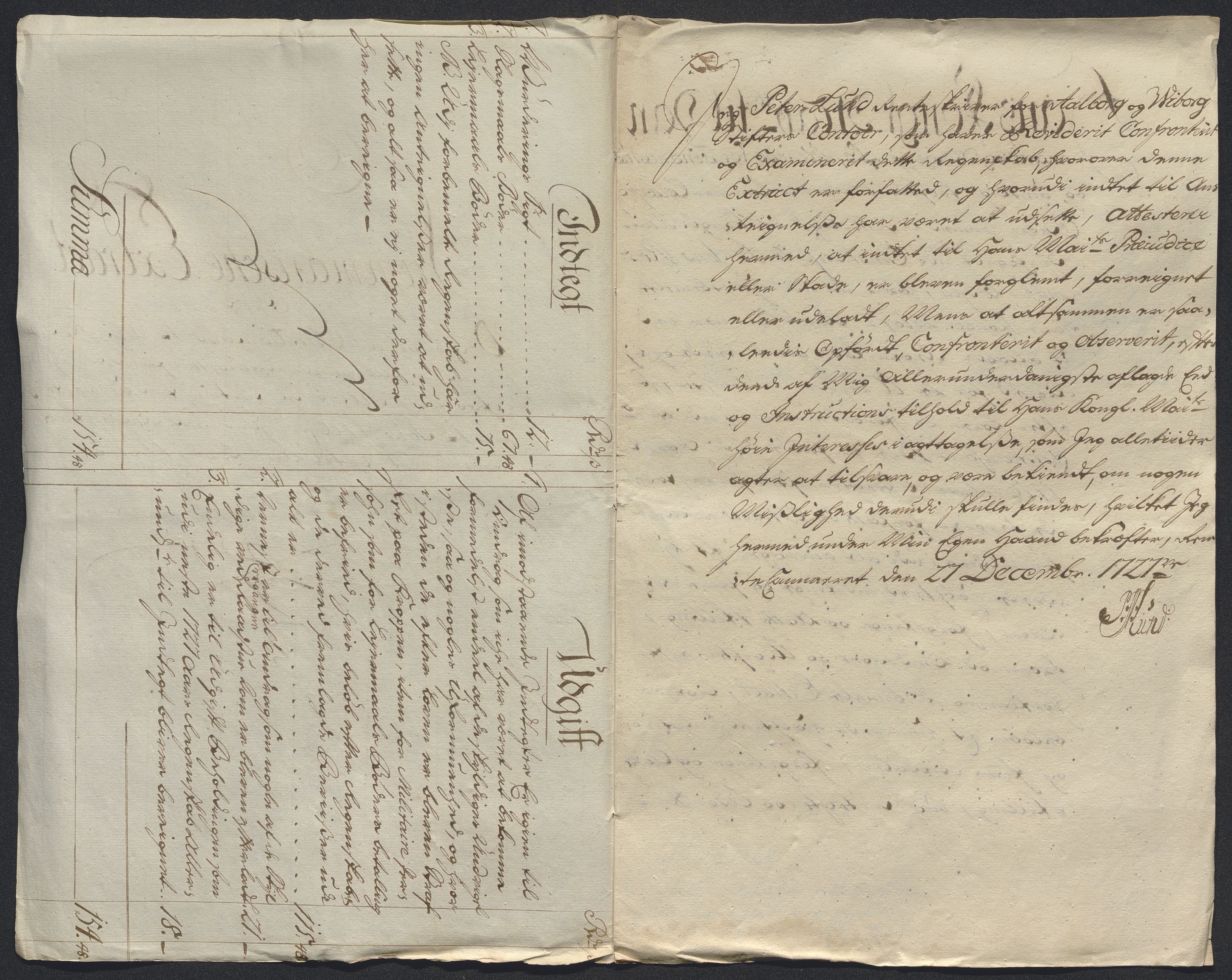 Rentekammeret inntil 1814, Reviderte regnskaper, Byregnskaper, AV/RA-EA-4066/R/Rm/L0286: [M19] Sikt og sakefall, 1719-1727, p. 599