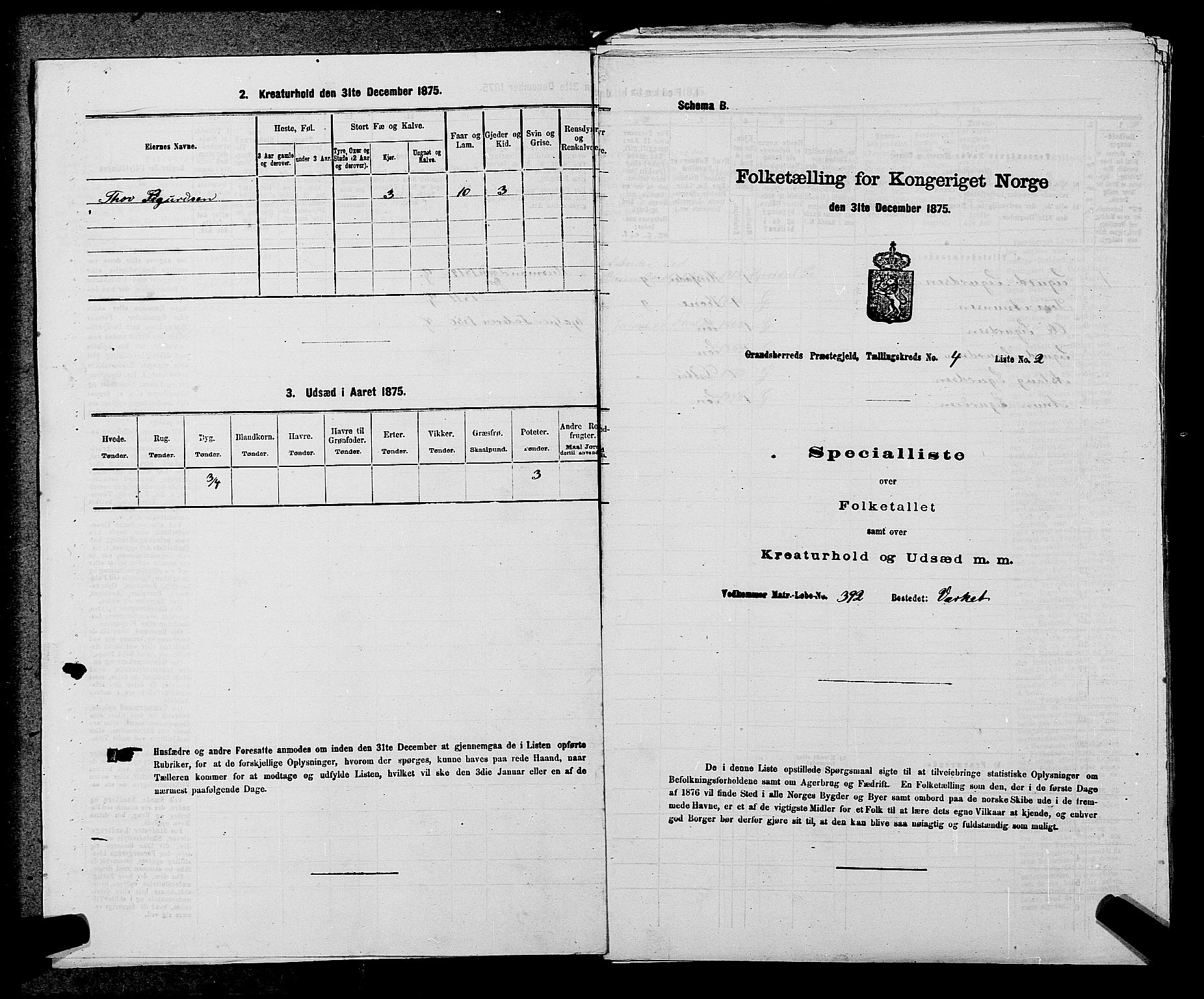 SAKO, 1875 census for 0824P Gransherad, 1875, p. 483