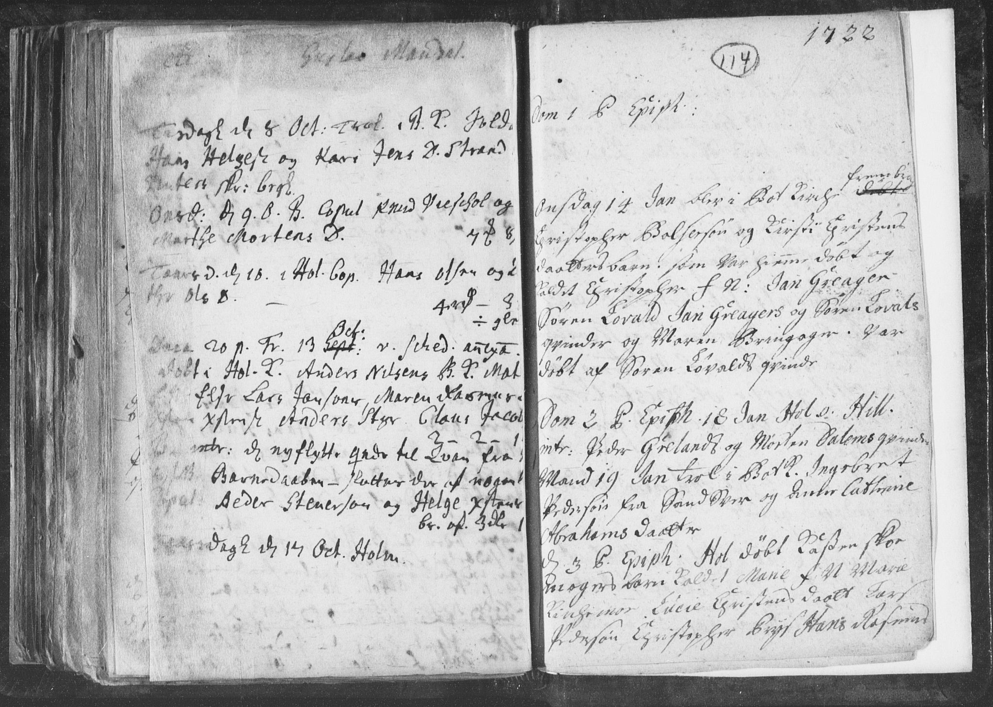 Botne kirkebøker, SAKO/A-340/F/Fa/L0001b: Parish register (official) no. I 1B, 1707-1722, p. 114