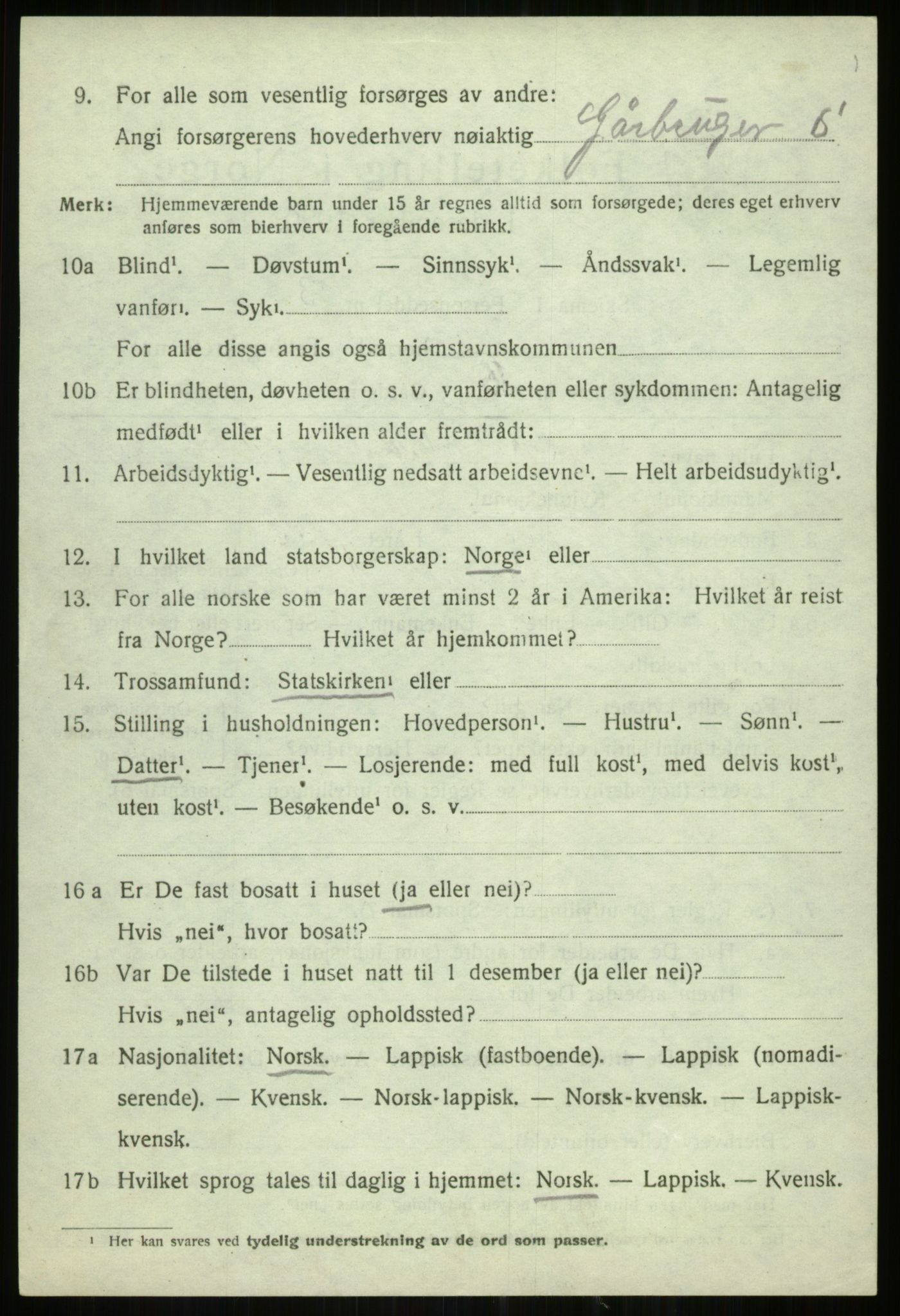 SATØ, 1920 census for Tromsøysund, 1920, p. 7619