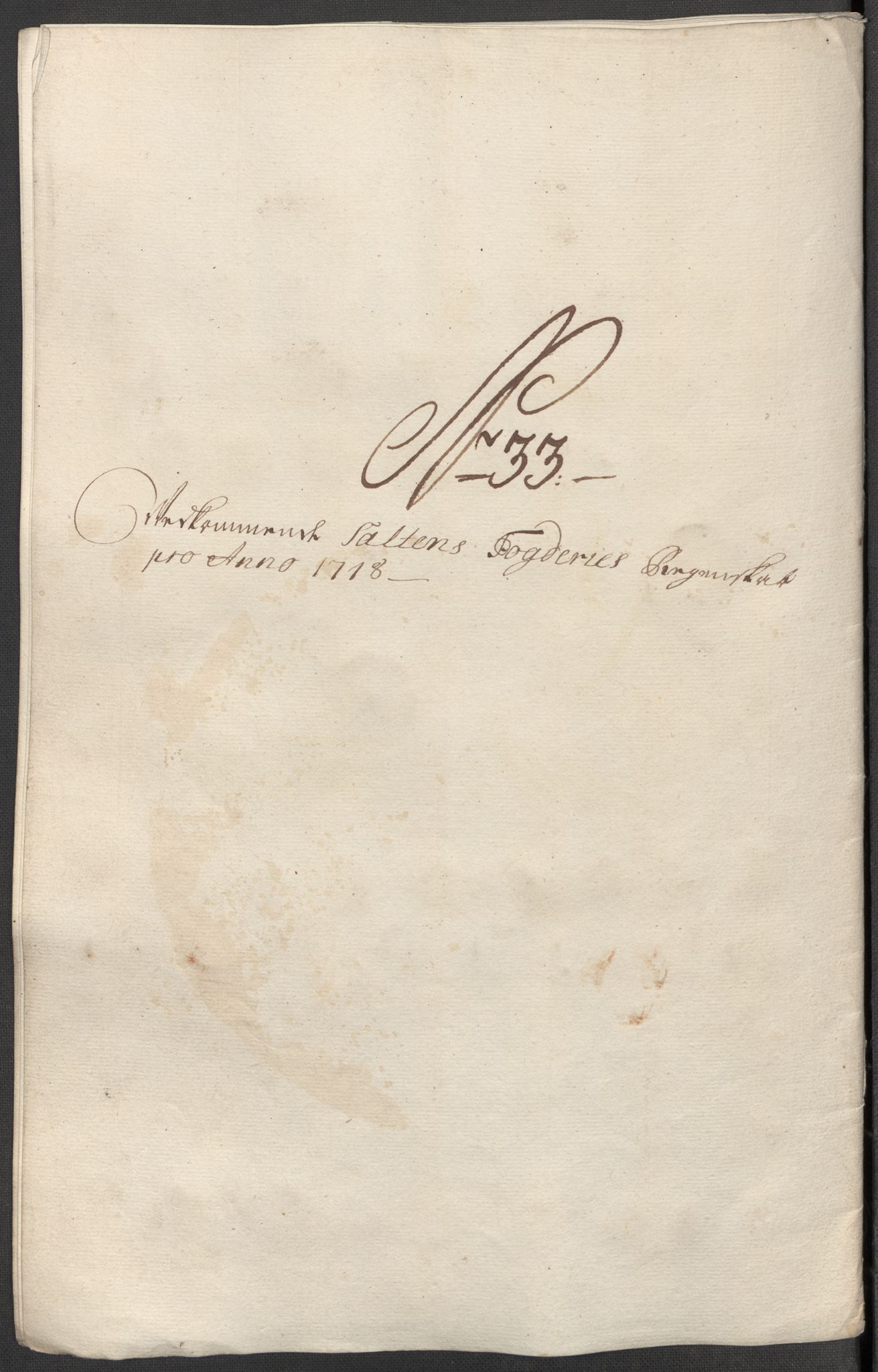 Rentekammeret inntil 1814, Reviderte regnskaper, Fogderegnskap, AV/RA-EA-4092/R66/L4588: Fogderegnskap Salten, 1718, p. 294