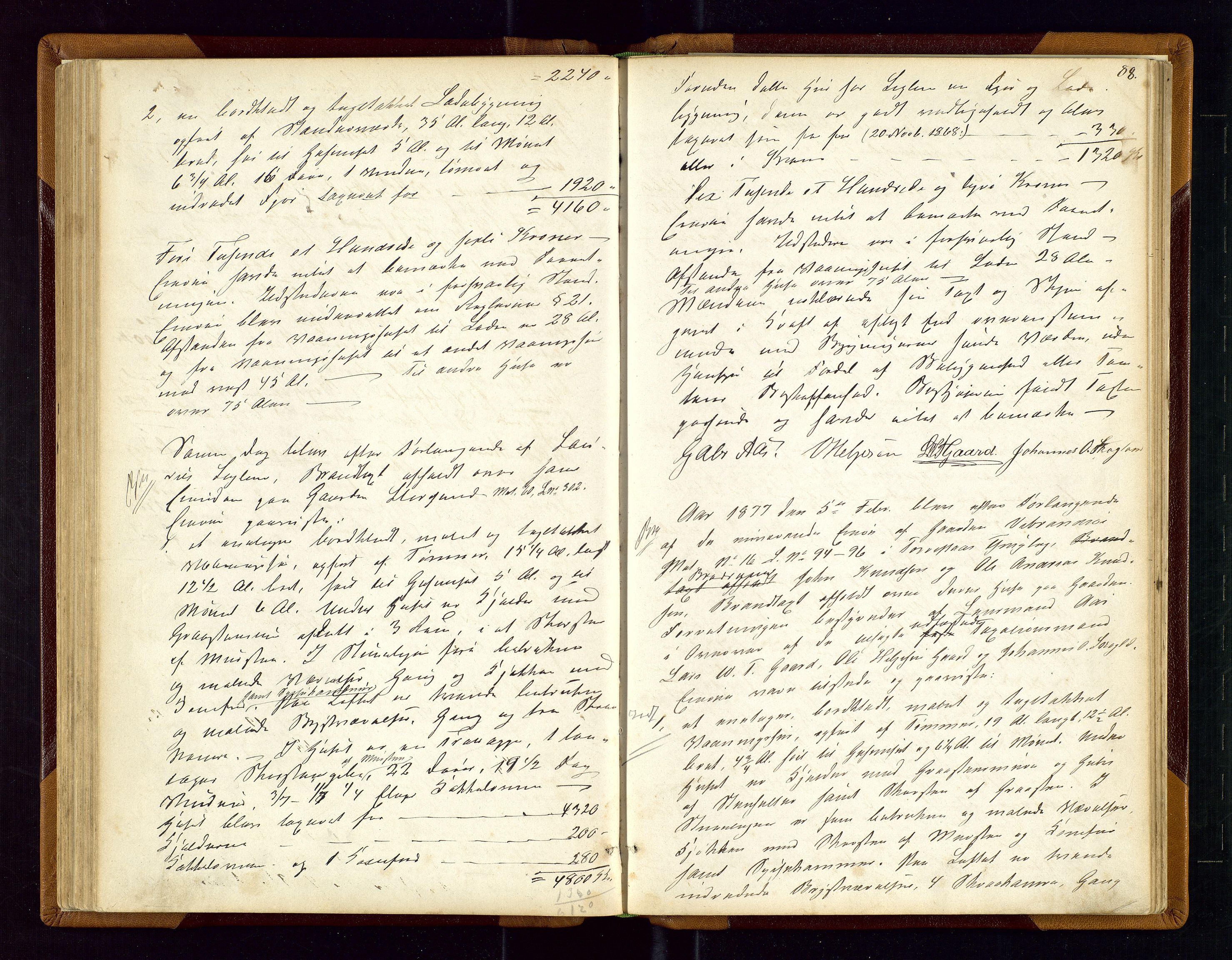 Torvestad lensmannskontor, AV/SAST-A-100307/1/Goa/L0001: "Brandtaxationsprotokol for Torvestad Thinglag", 1867-1883, p. 87b-88a