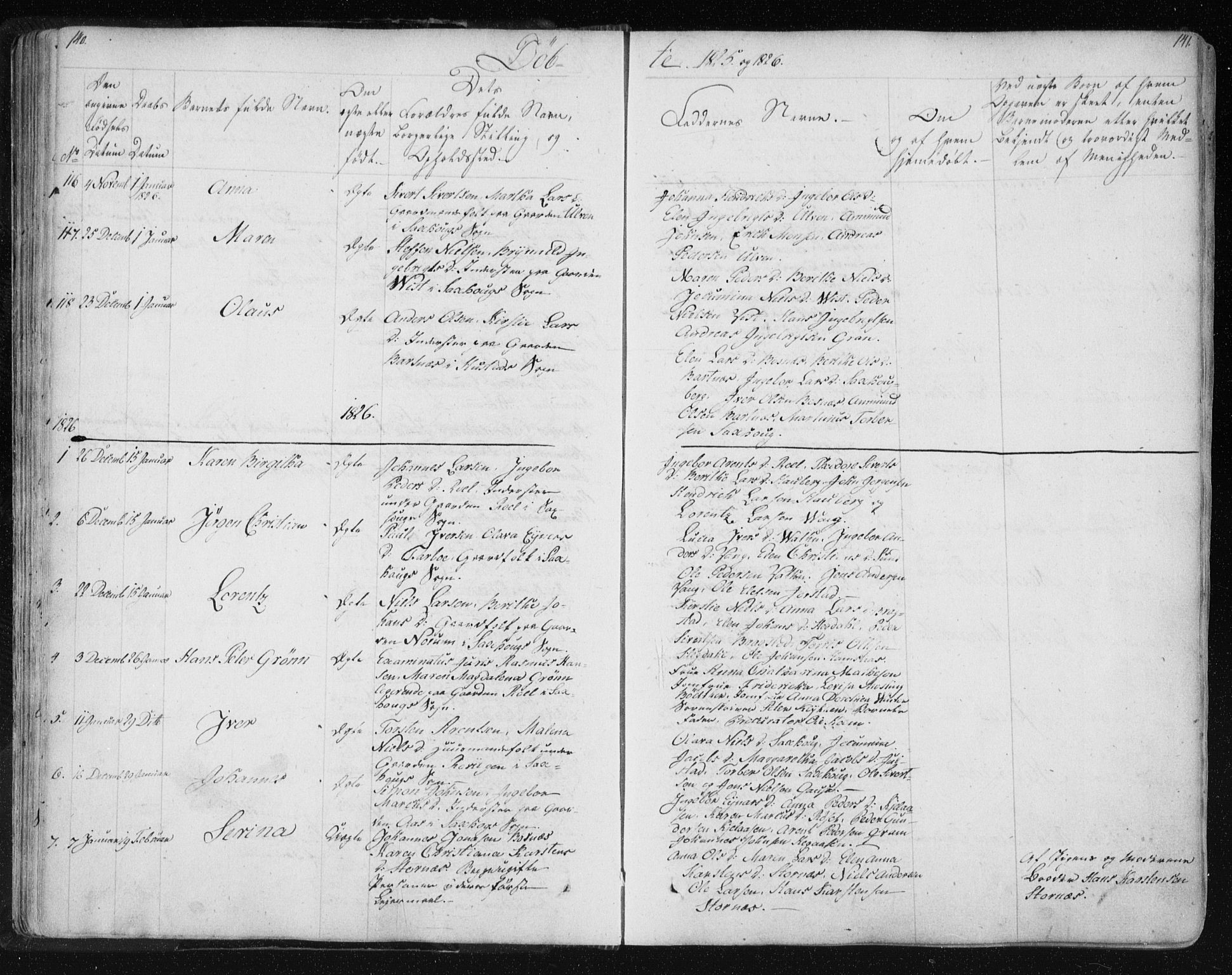 Ministerialprotokoller, klokkerbøker og fødselsregistre - Nord-Trøndelag, SAT/A-1458/730/L0276: Parish register (official) no. 730A05, 1822-1830, p. 140-141