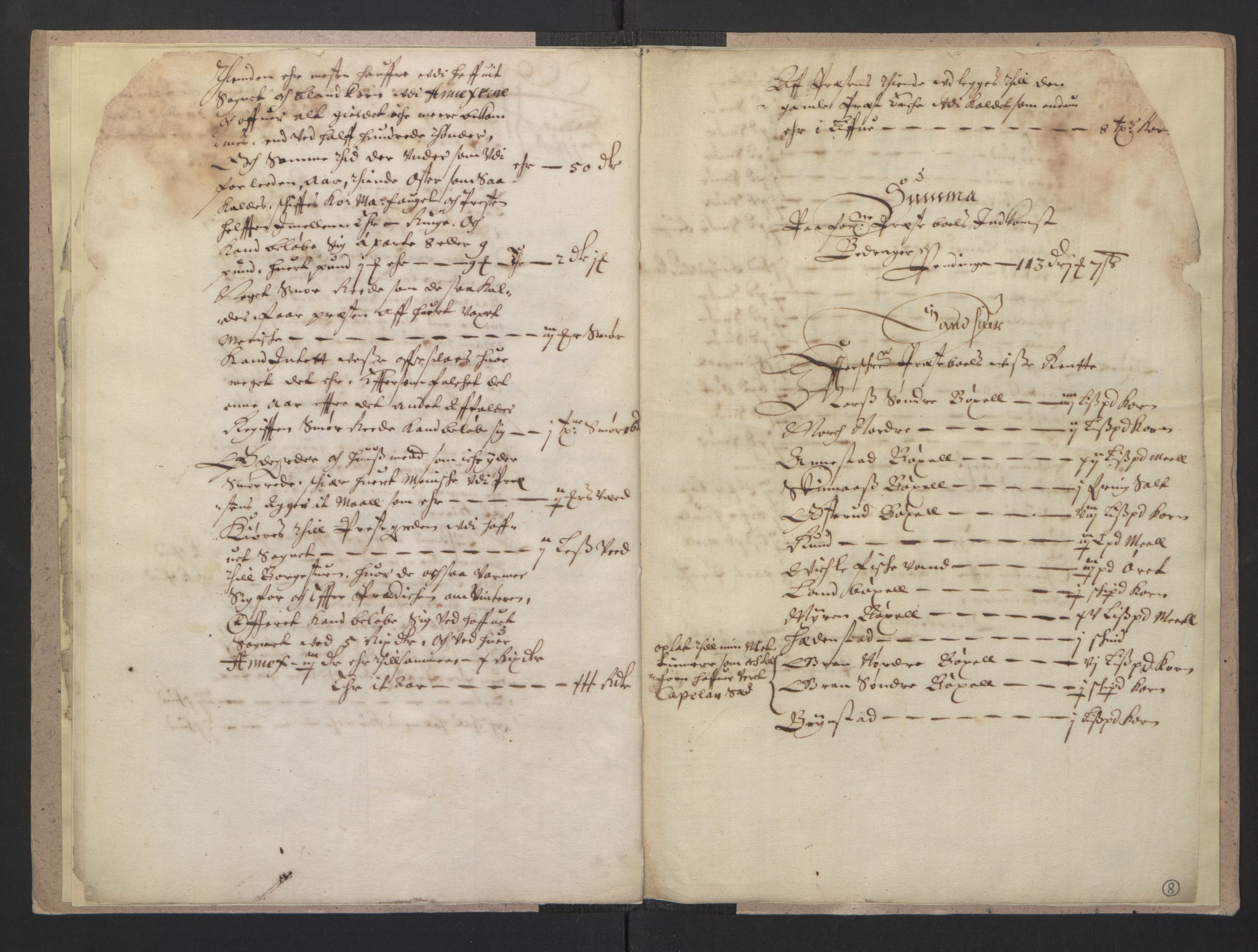 Rentekammeret inntil 1814, Realistisk ordnet avdeling, AV/RA-EA-4070/L/L0016/0003: Tønsberg lagdømme. Eiker, Modum, Sigdal og Sandsvær: / Jordebok over prestenes inntekter i Eiker, Modum, Sigdal og Sandsvær, 1661, p. 7b-8a