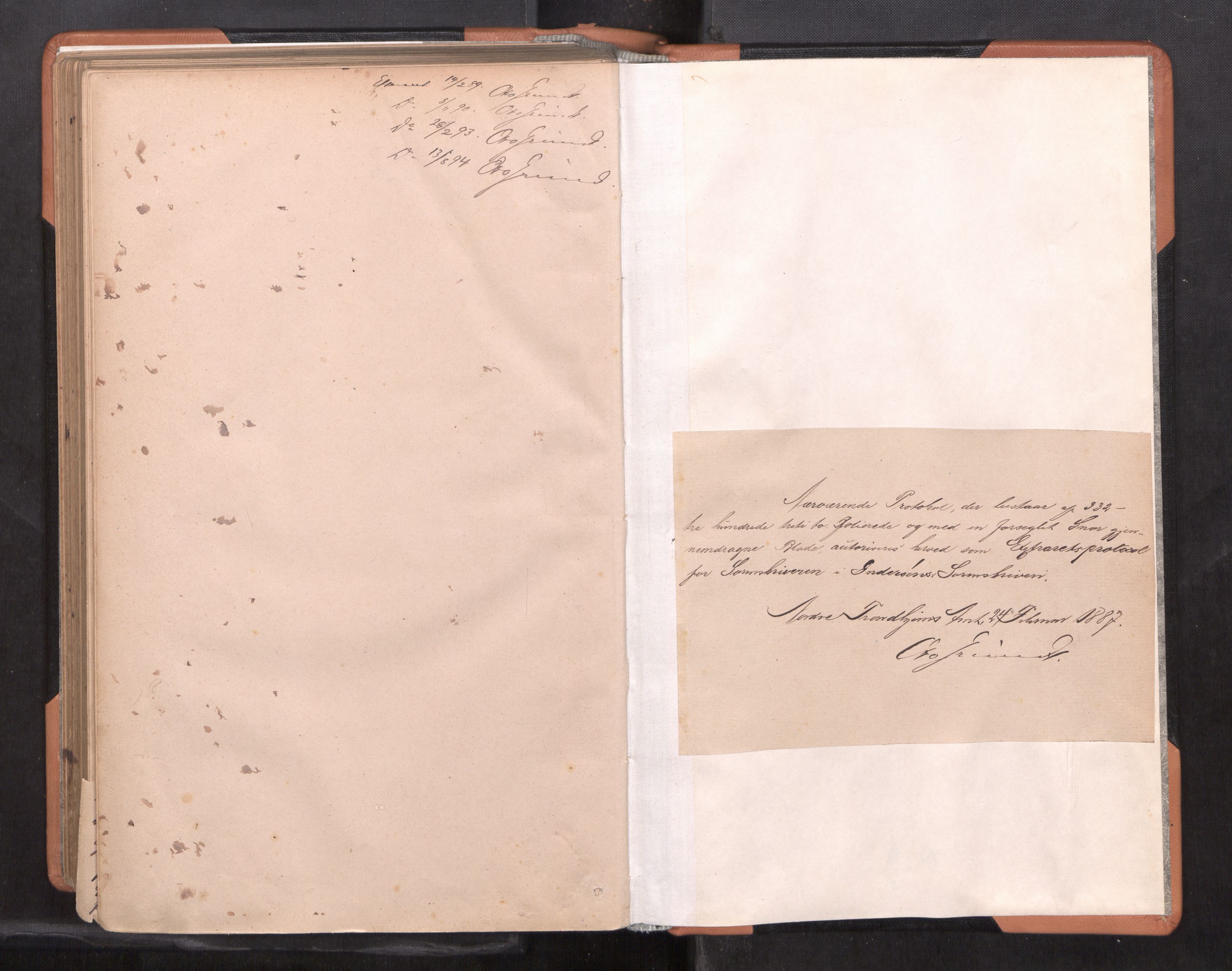 Inderøy sorenskriveri, AV/SAT-A-4147/1/1/1B/L0024: Ekstrarettsprotokoll D, 1887-1900, p. 332b