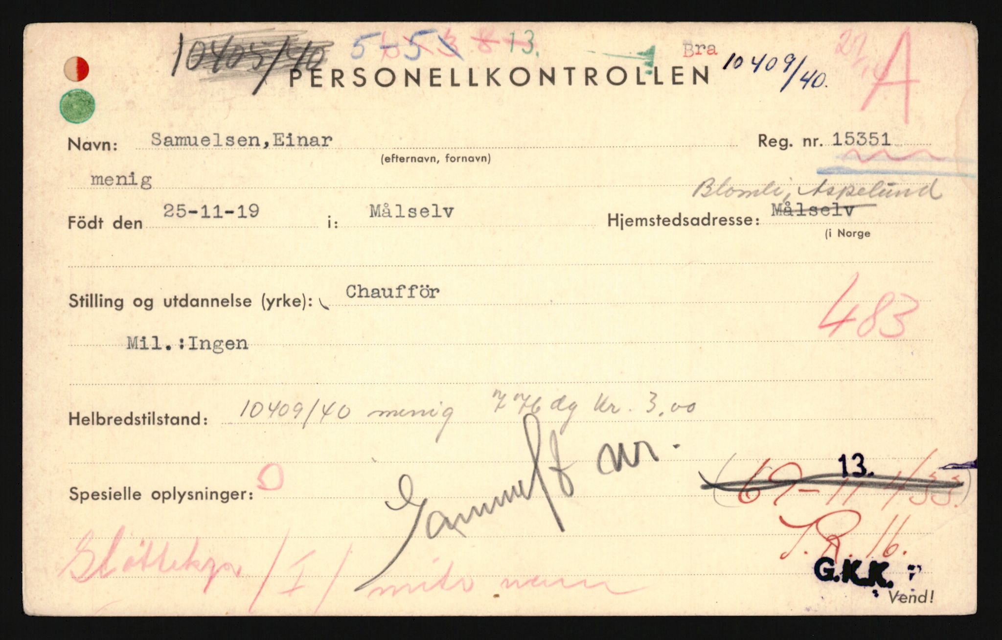 Forsvaret, Troms infanteriregiment nr. 16, AV/RA-RAFA-3146/P/Pa/L0024/0001: Rulleblad / Rulleblad for regimentets menige mannskaper, årsklasse 1940, 1940, p. 140